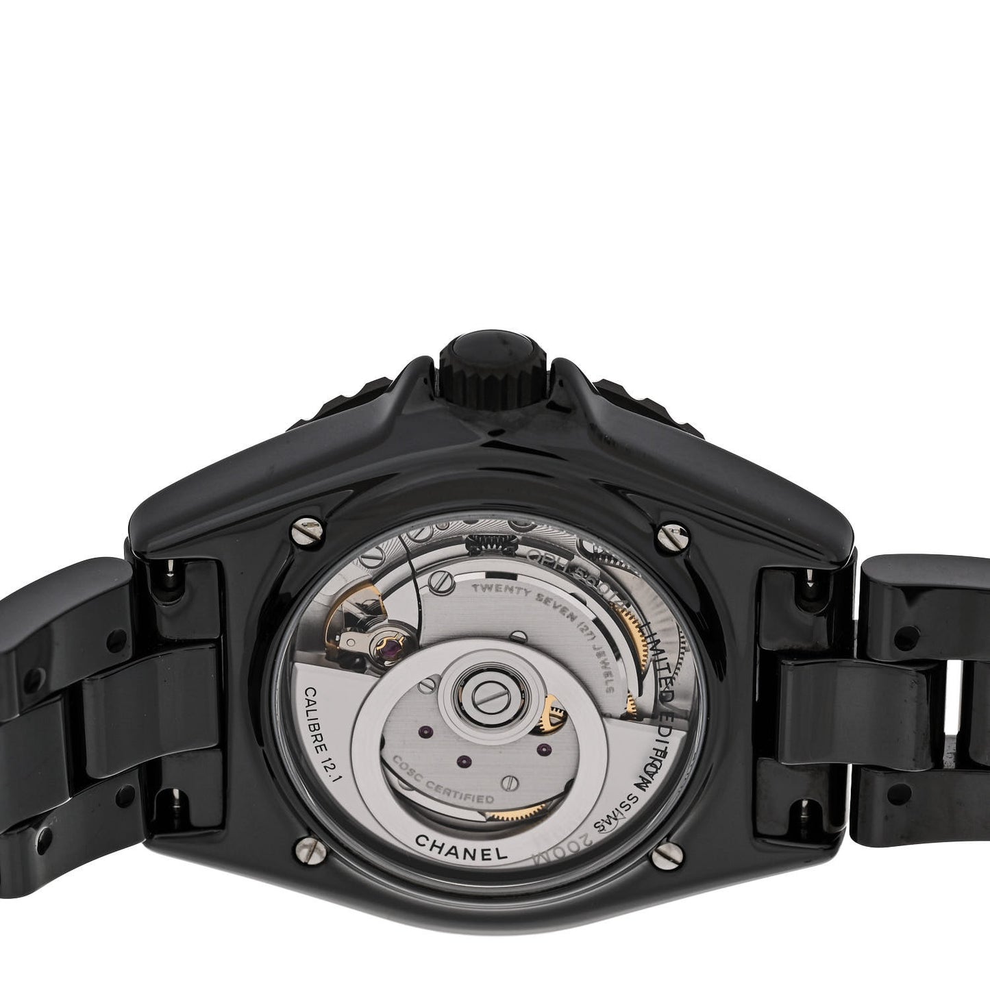 Stainless Steel Ceramic 38mm J12 Wanted de Chanel Automatic Watch Black