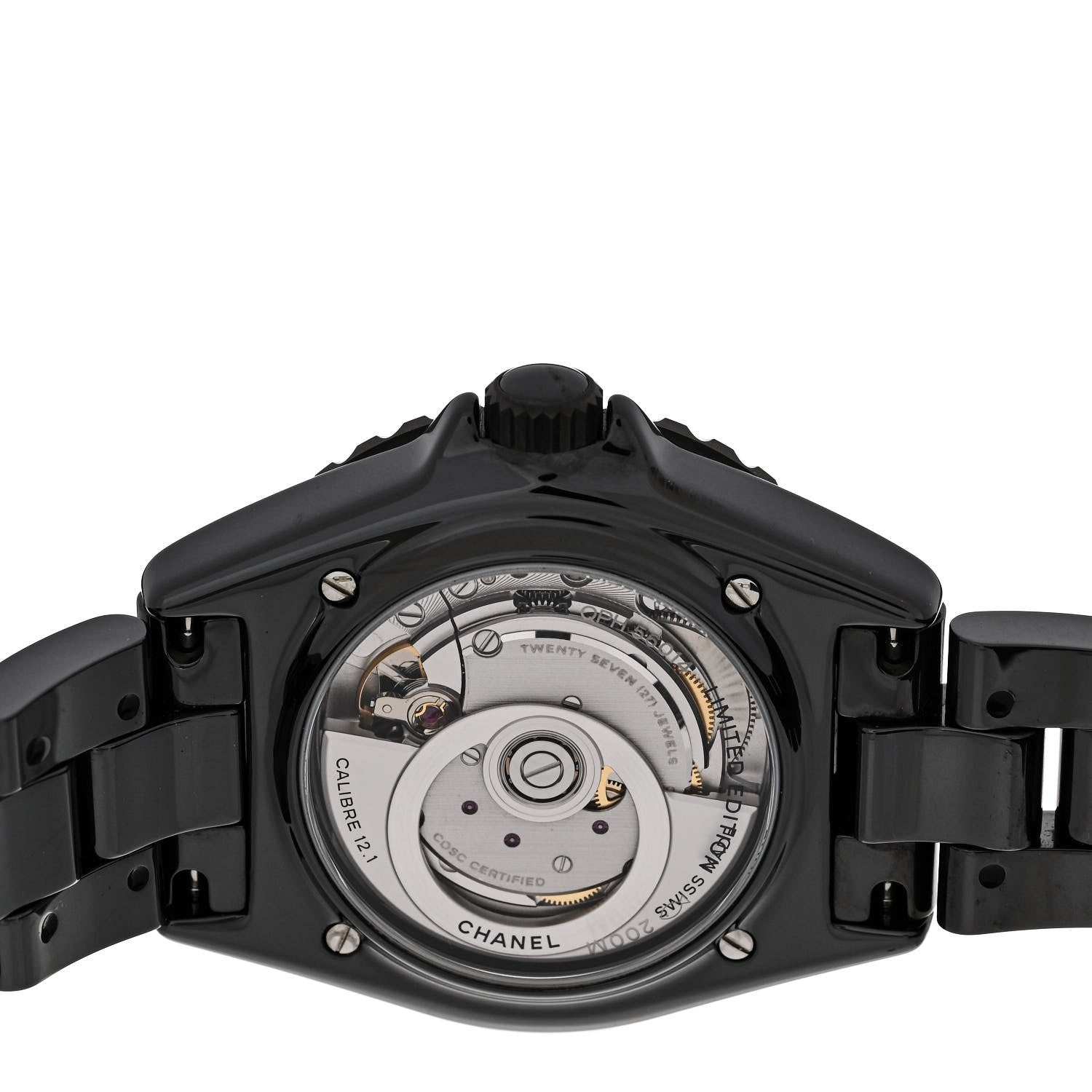 Chanel Stainless Steel Ceramic 38mm J12 Wanted de Chanel Automatic Watch Black 4 of 5
