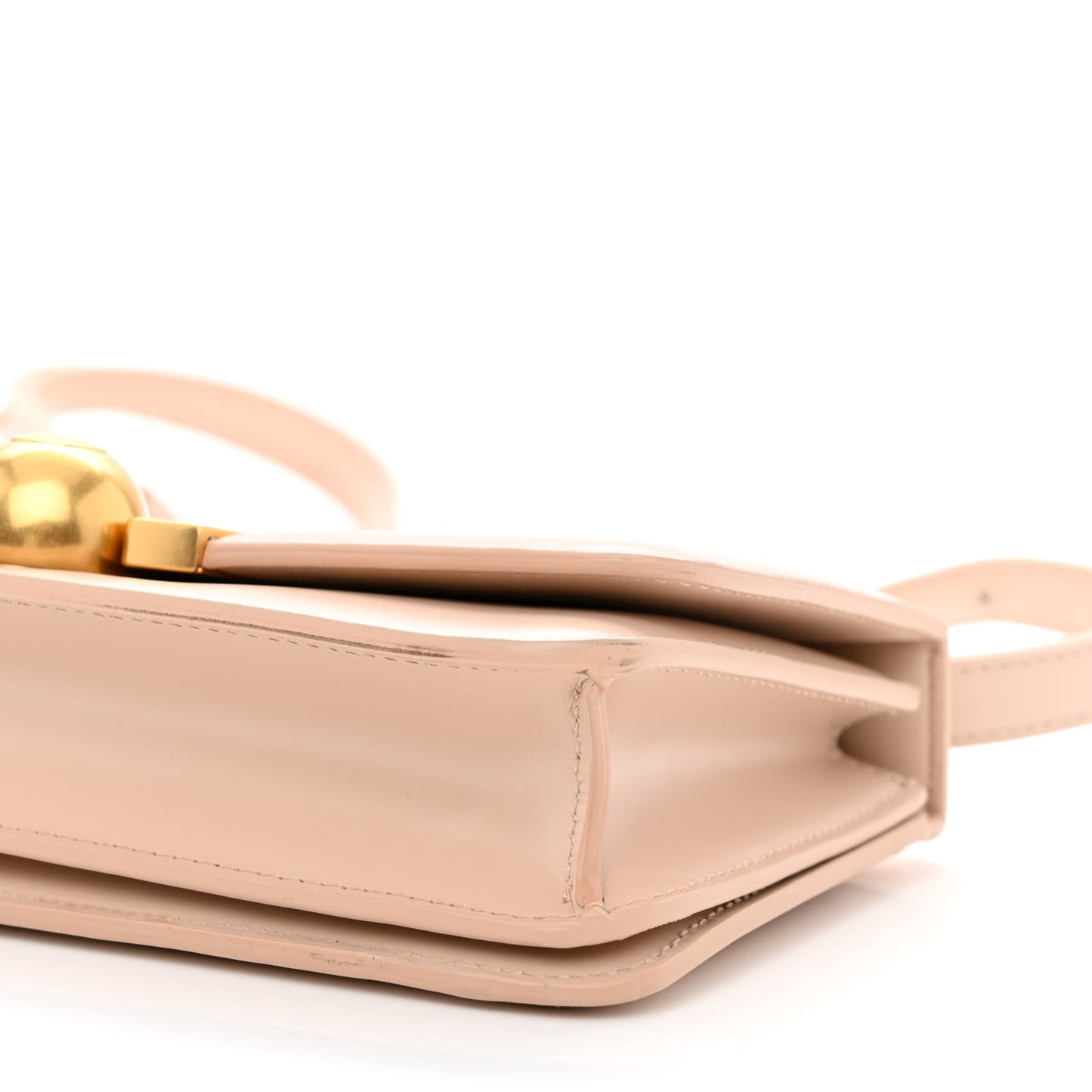 Spazzolato Calfskin Classic Mini BV Bag Nude