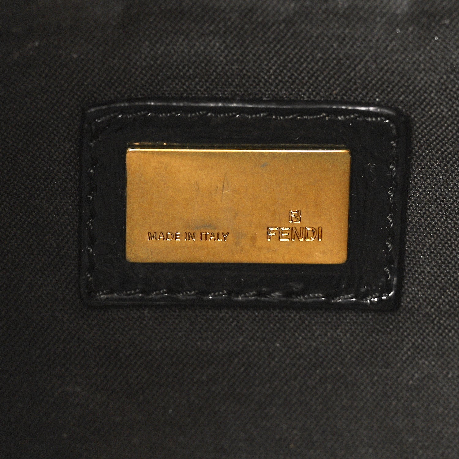 Fendi Vitello Naplak Medium Convertible Baguette Black 6 of 11