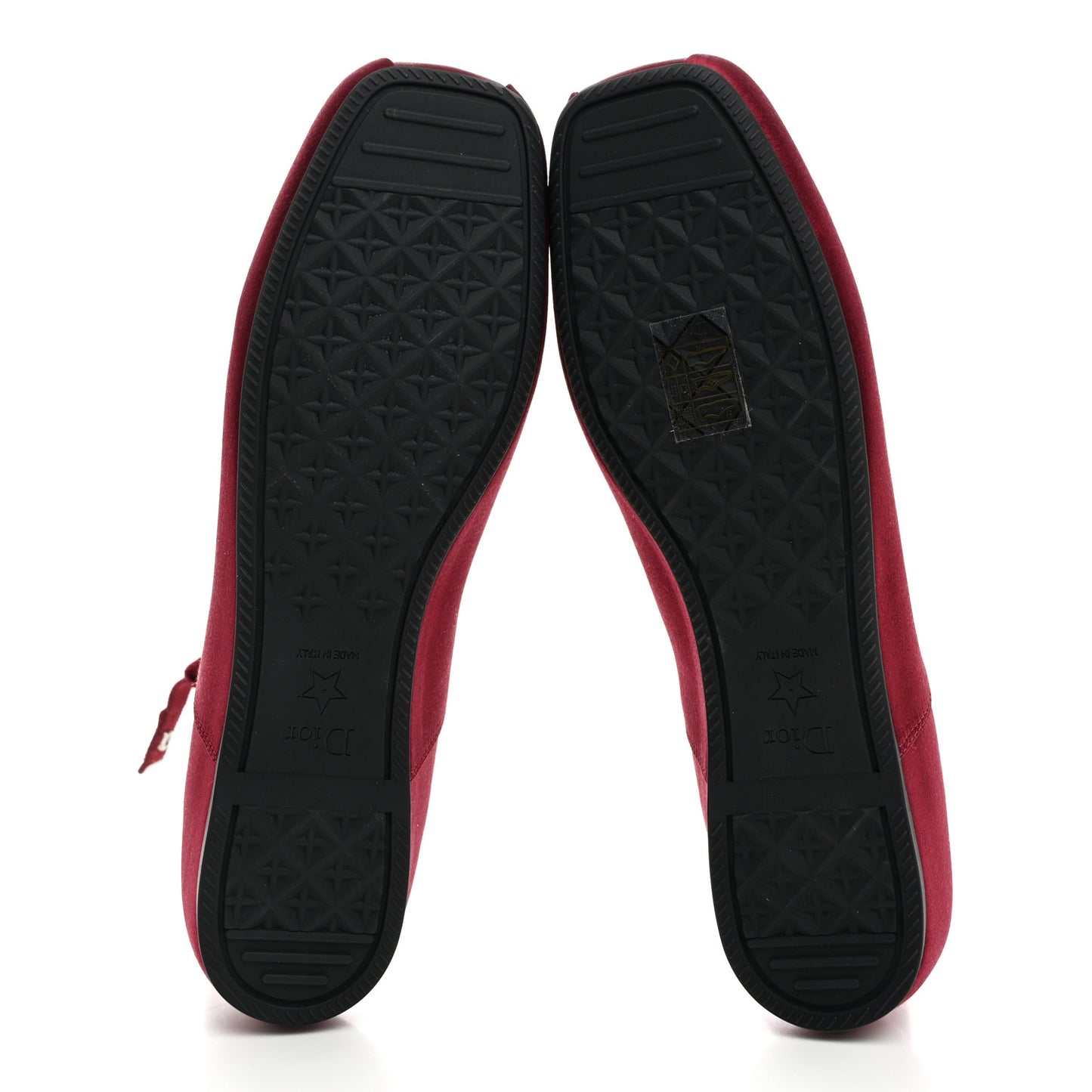 Satin Grosgrain D-Joy Ballet Flats 38 Scarlet
