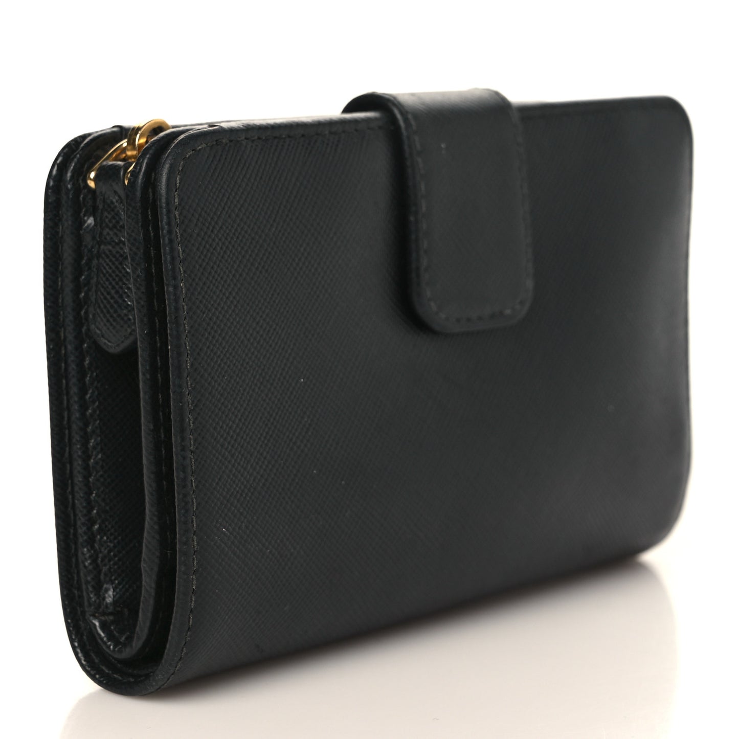 Saffiano Metal Compact Wallet Black