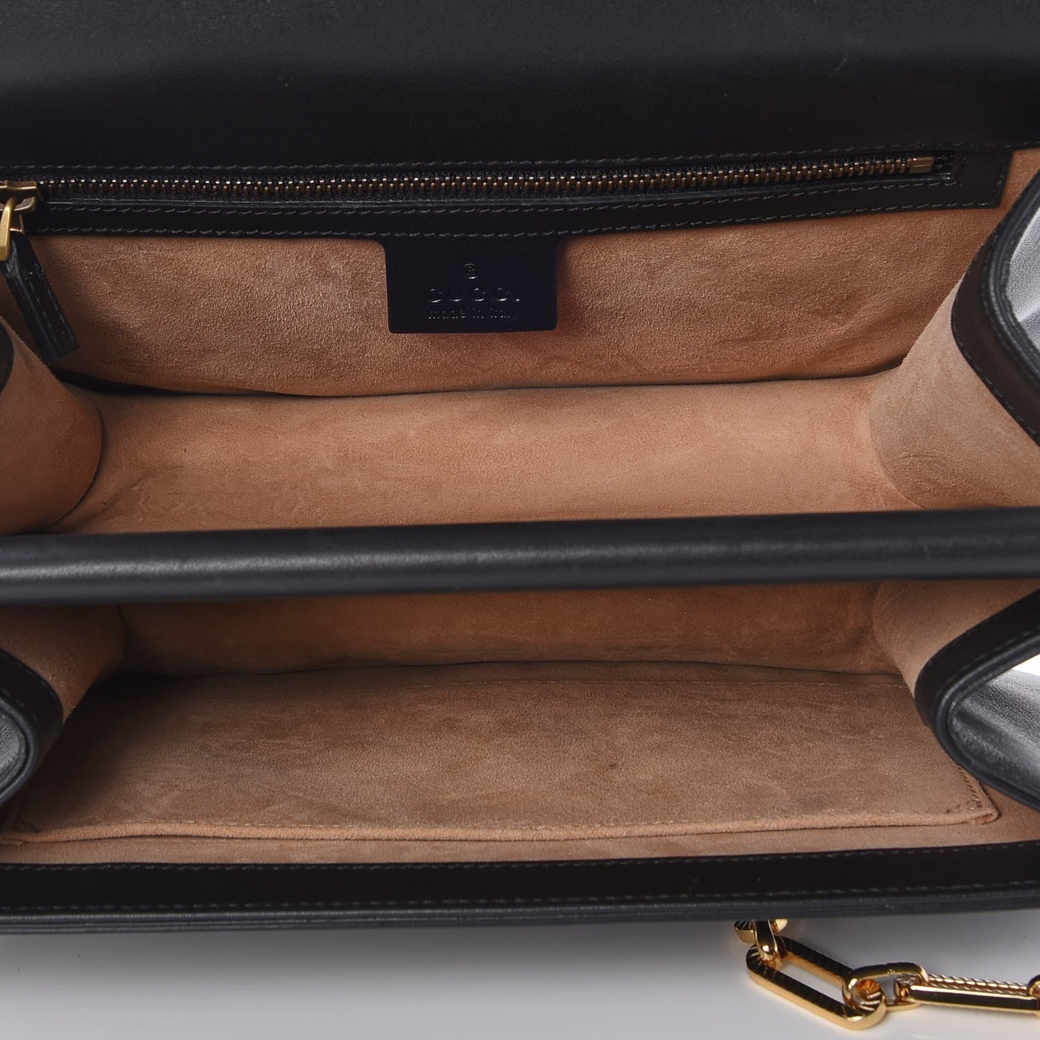 Gucci Calf Hair Leopard Print Shoulder Bag Black 6 of 9