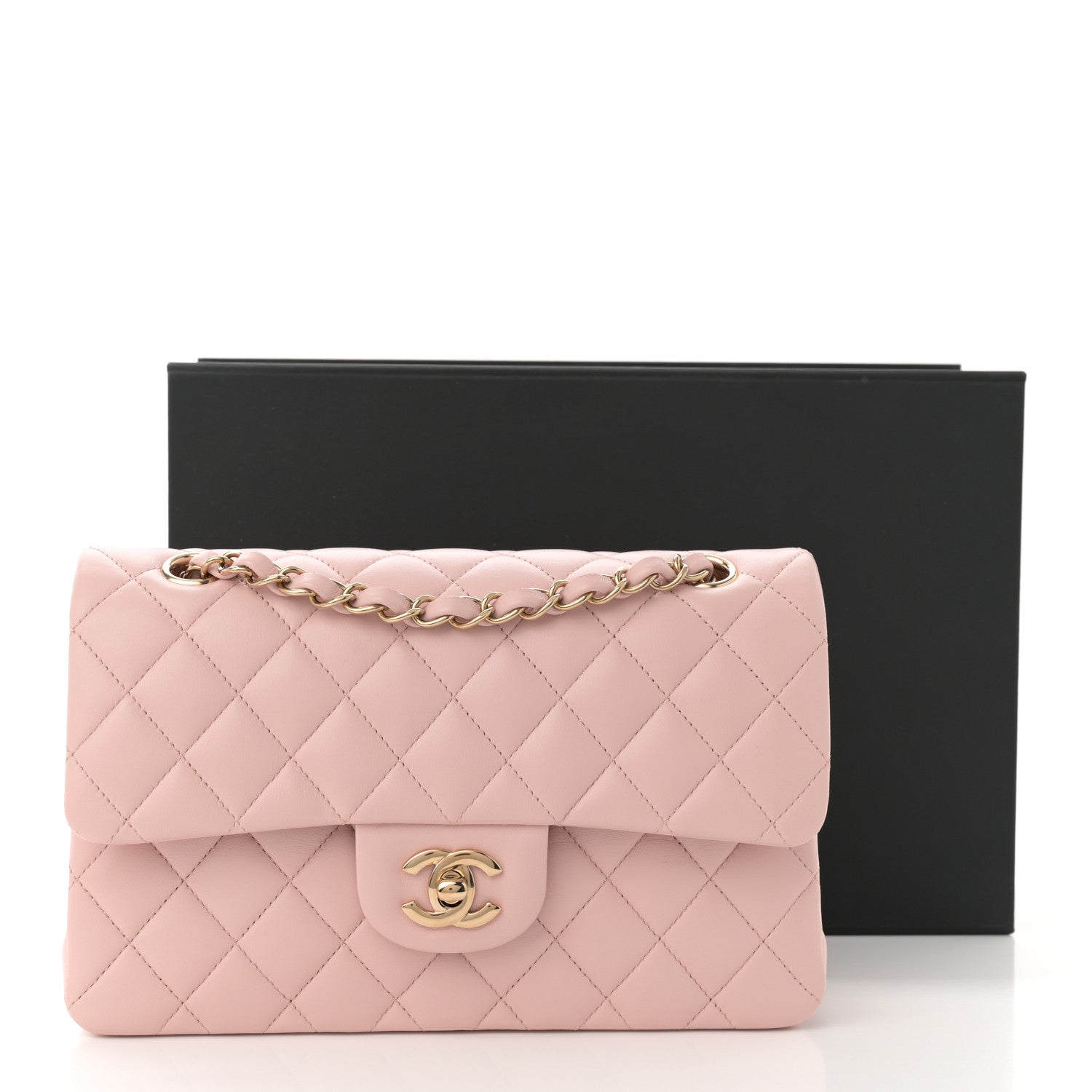 Chanel Lambskin Quilted Small Double Flap Light Pink 13 of 13