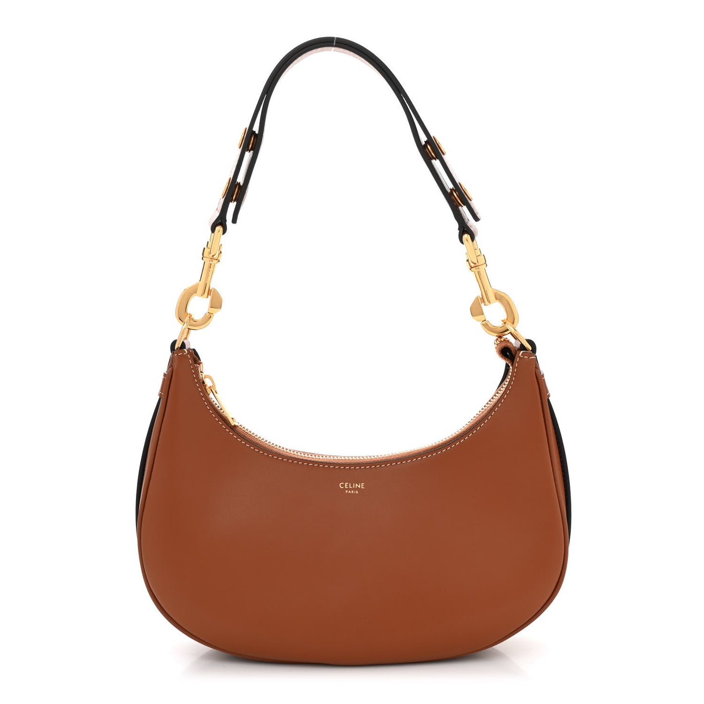 Smooth Calfskin Medium Strap Ava Shoulder Bag Tan
