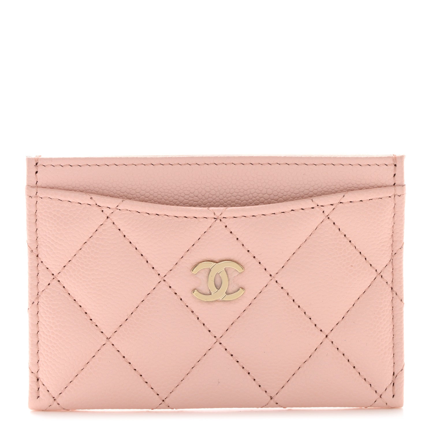 Chanel Caviar Quilted Card Holder Light Pink 1 of 8
