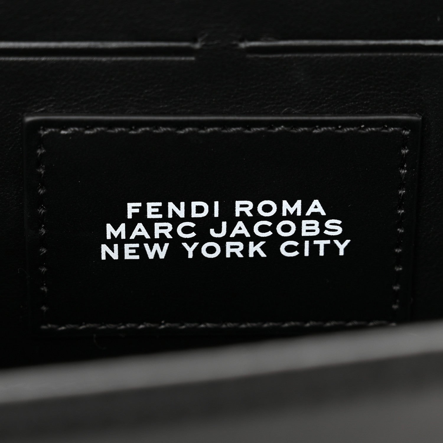 Fendi X MARC JACOBS Nappa Logo Baguette Soft Trunk Bag Black 5 of 10