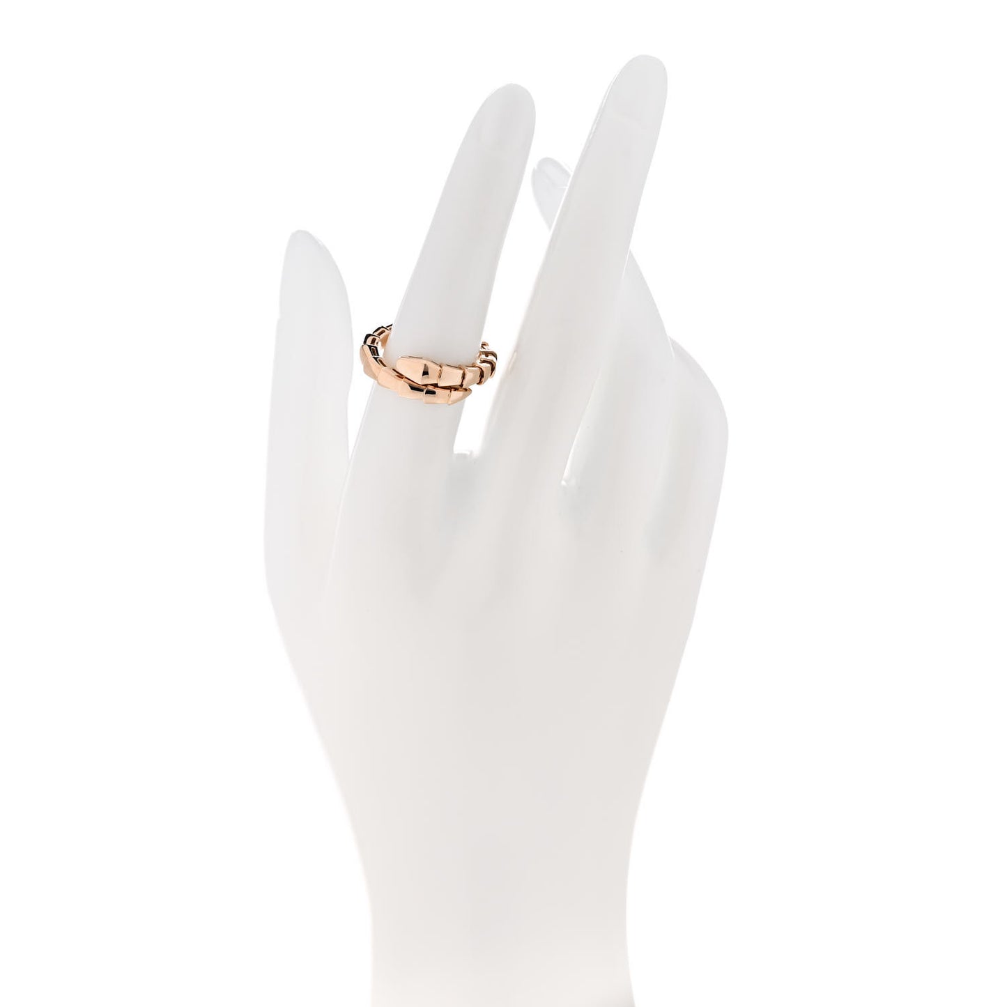18K Rose Gold Serpenti Viper Ring L