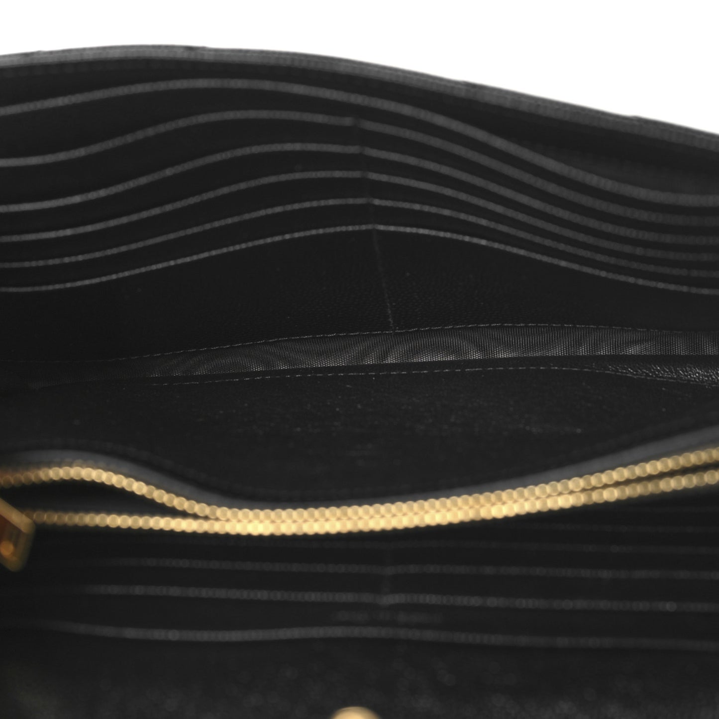 Grain De Poudre Matelasse Chevron Monogram Chain Wallet Black