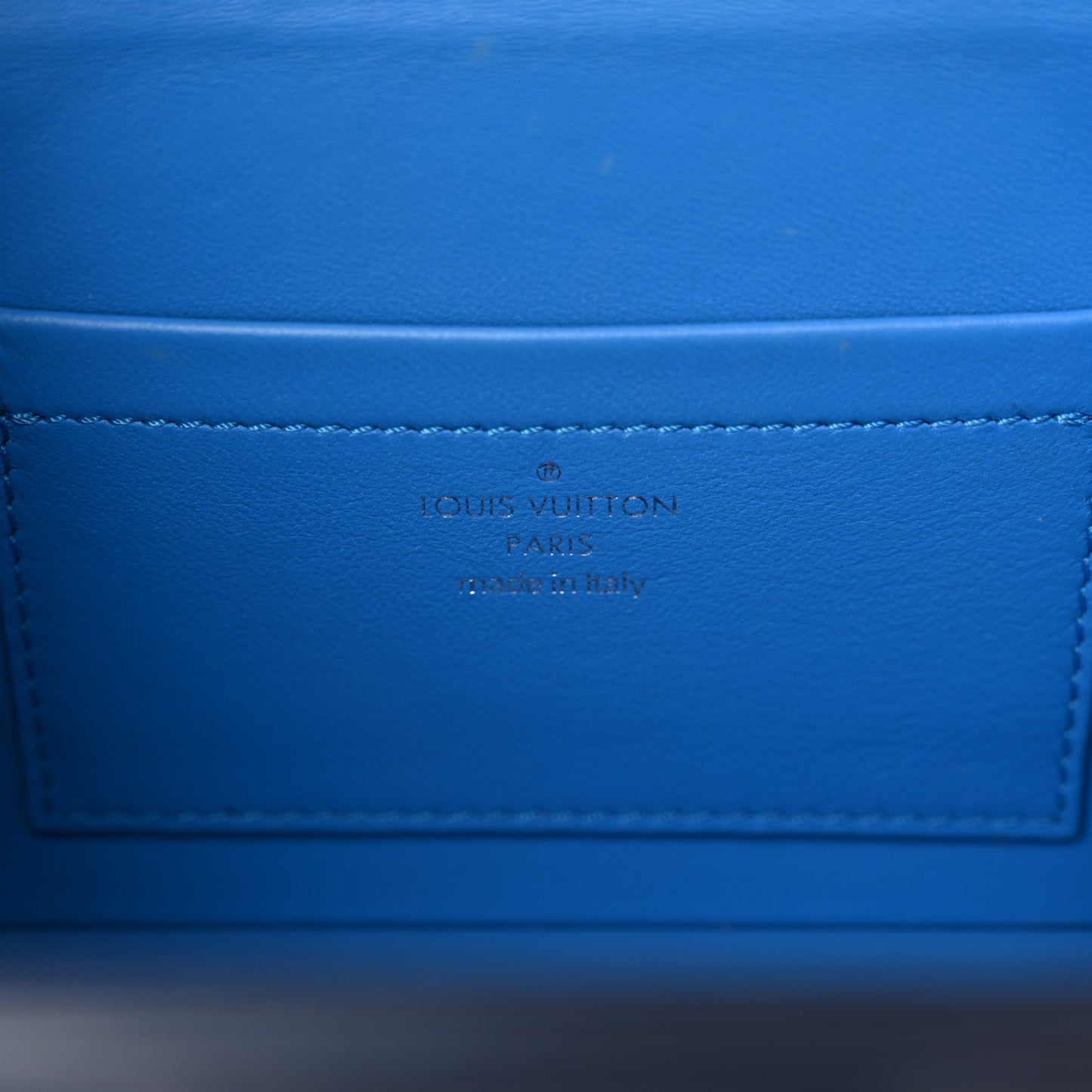Epi Bleecker Box Indigo Coquelicot