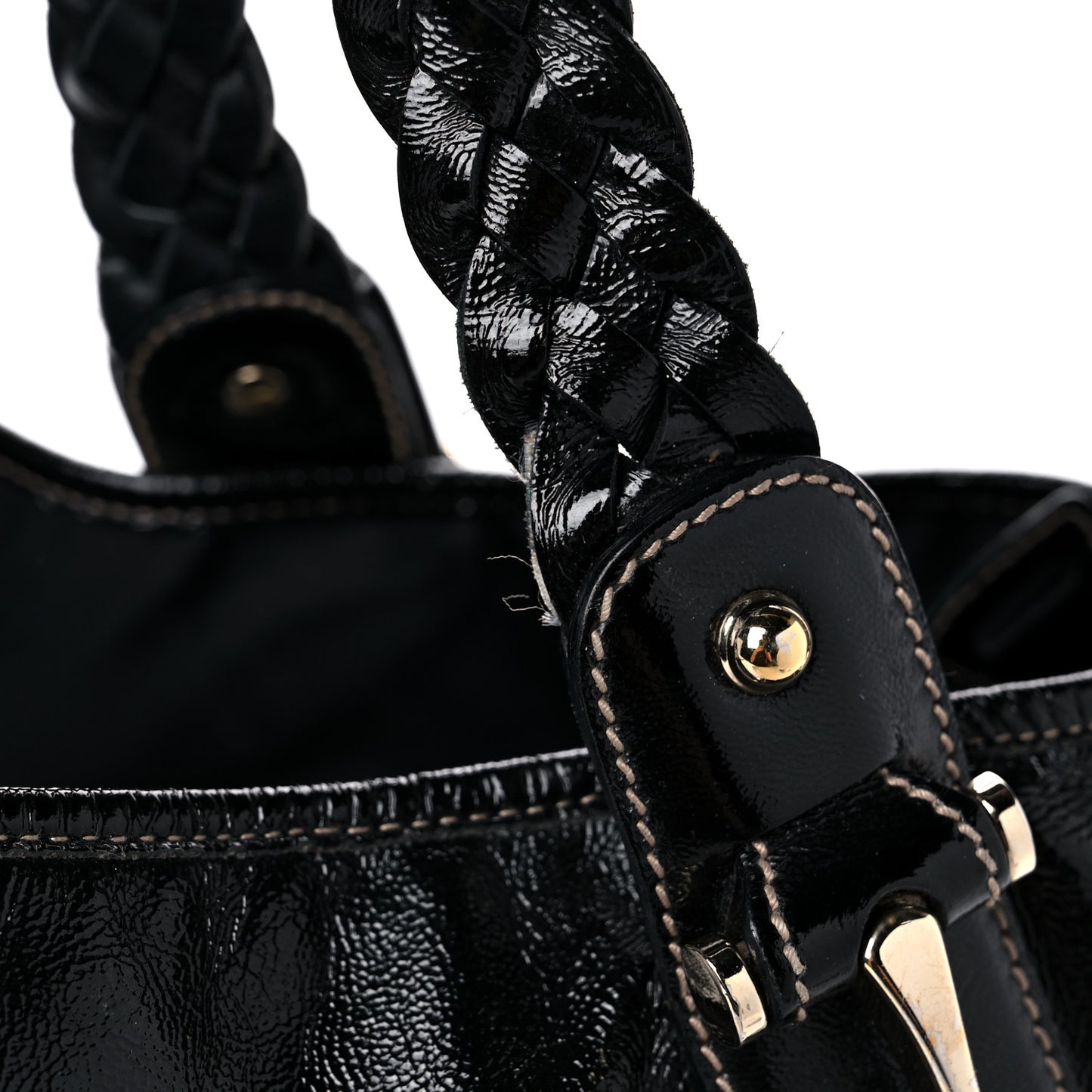 Patent Medium Pelham Shoulder Bag Black