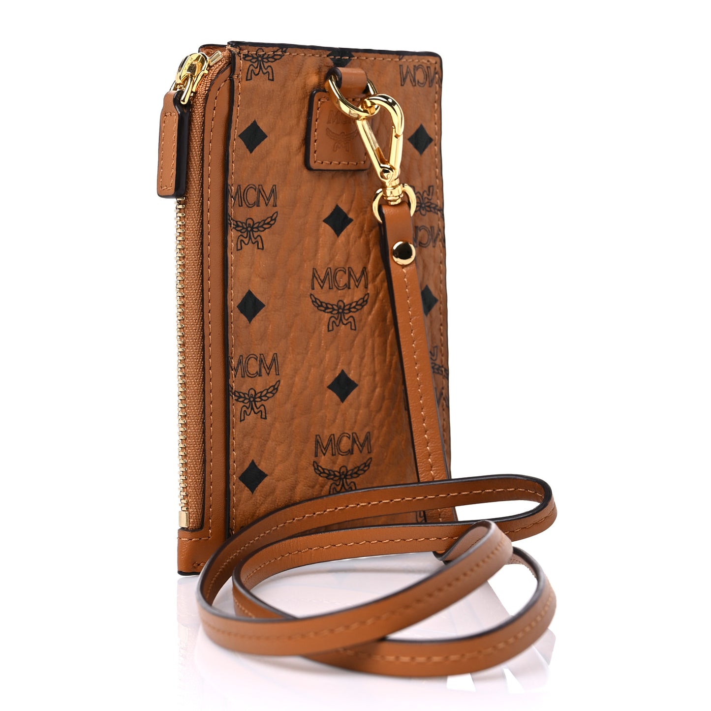 Visetos Lanyard Card Holder Cognac