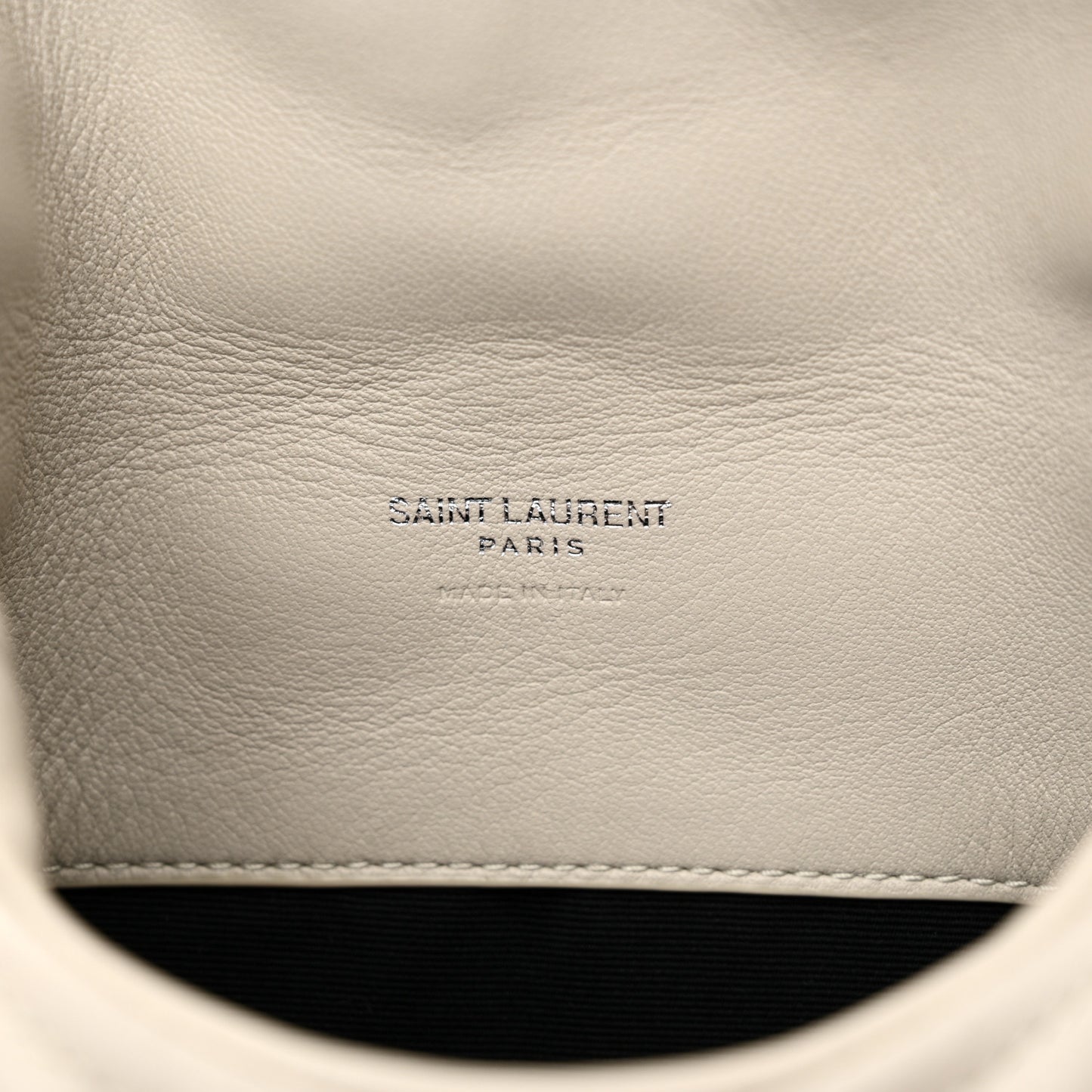 Lambskin Monogram Loulou Puffer Pouch Clutch Crema Soft