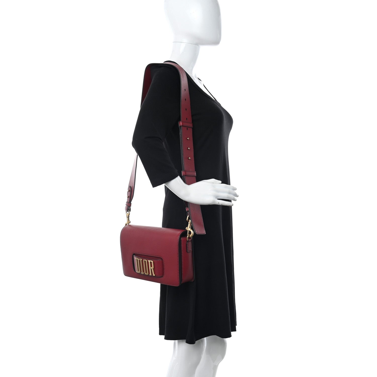 Christian Dior Calfskin Dio(r)evolution Flap Bag Red 2 of 9