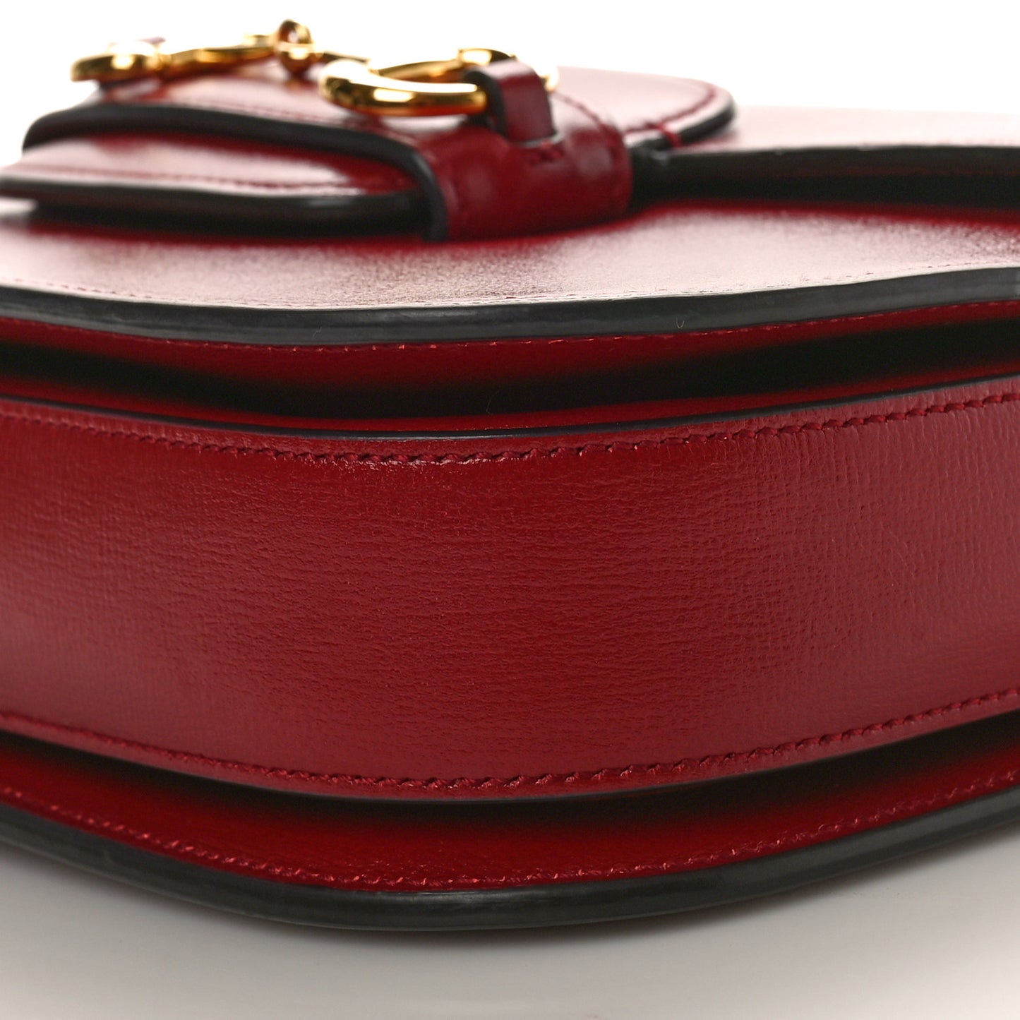 Azalea Calfskin Horsebit 1955 Shoulder Bag New Cherry Red