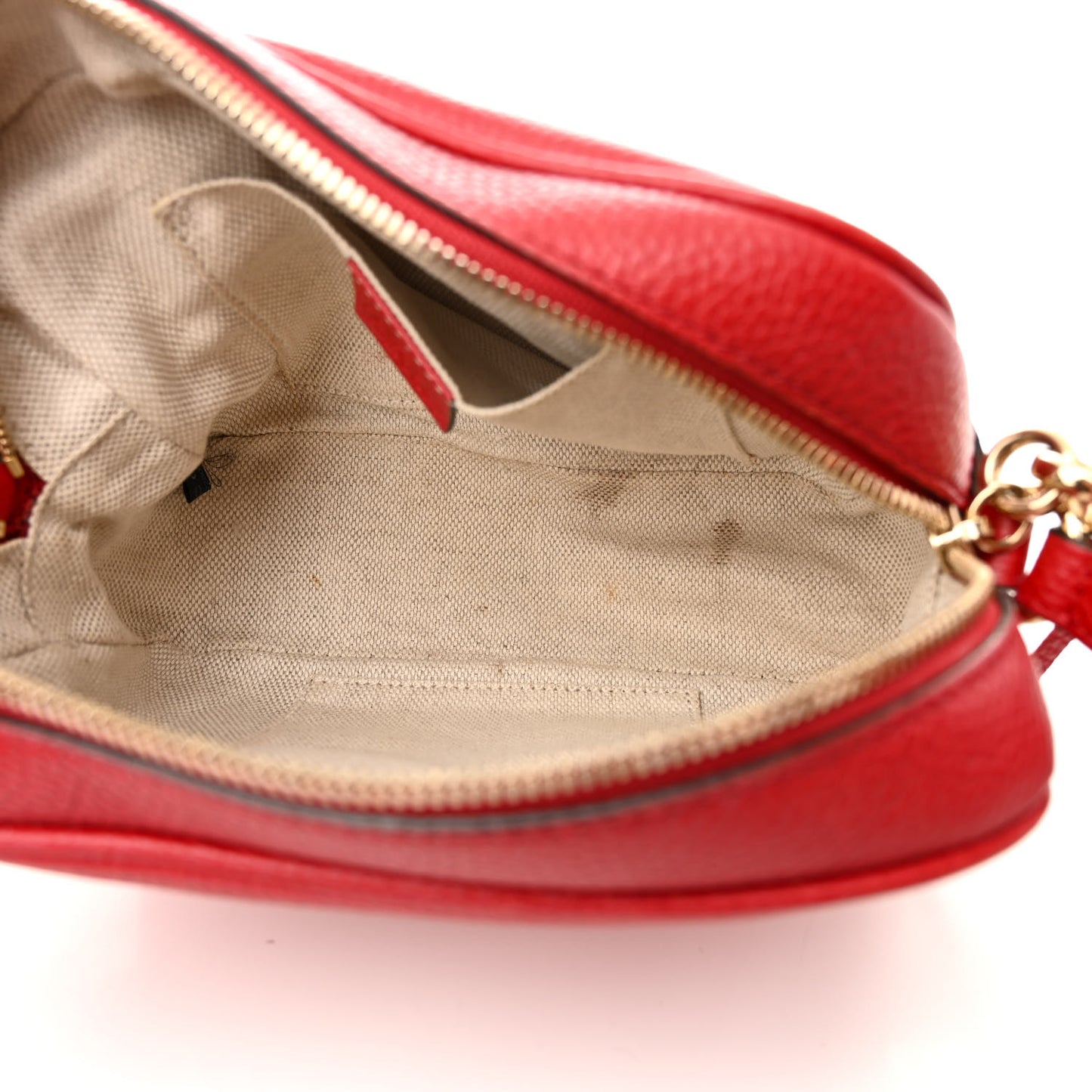 Pebbled Calfskin Small Soho Disco Bag Tabasco Red