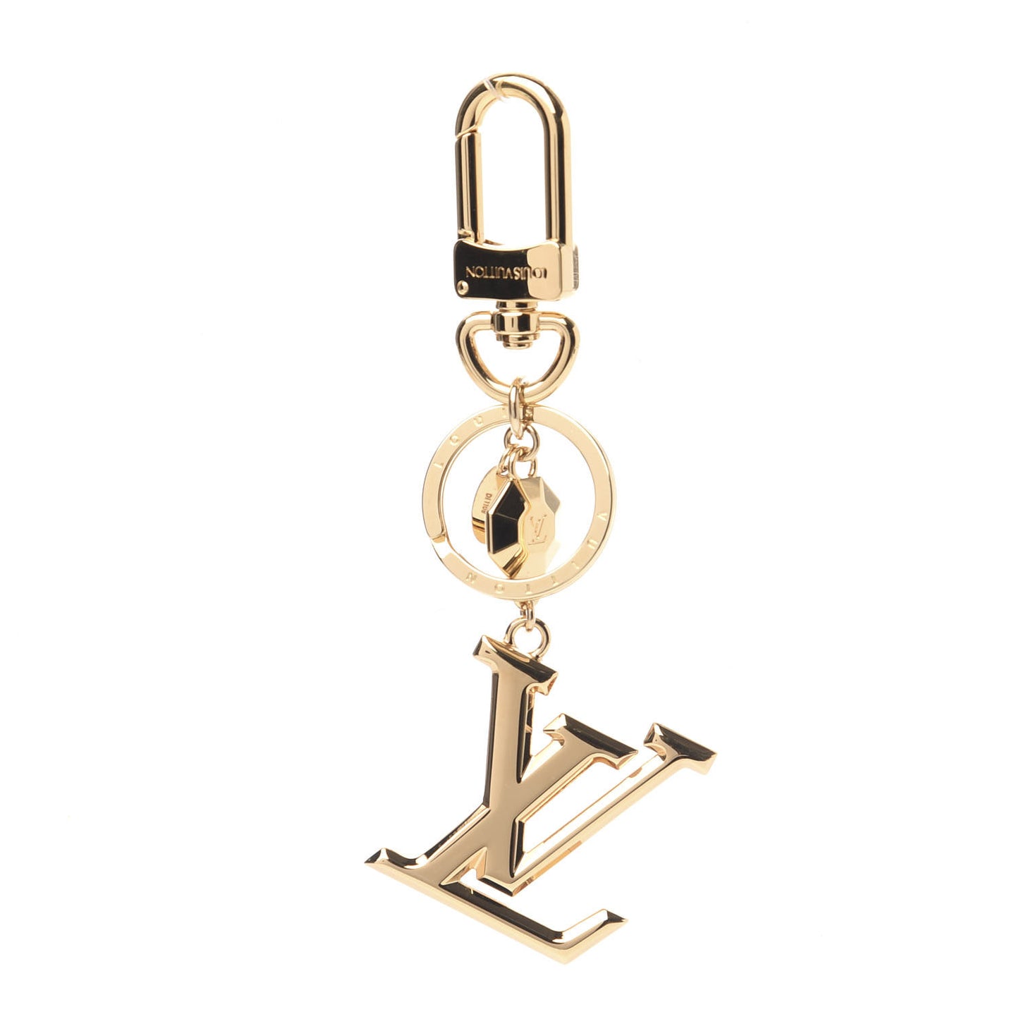 LV Facettes Bag Charm Key Holder Gold