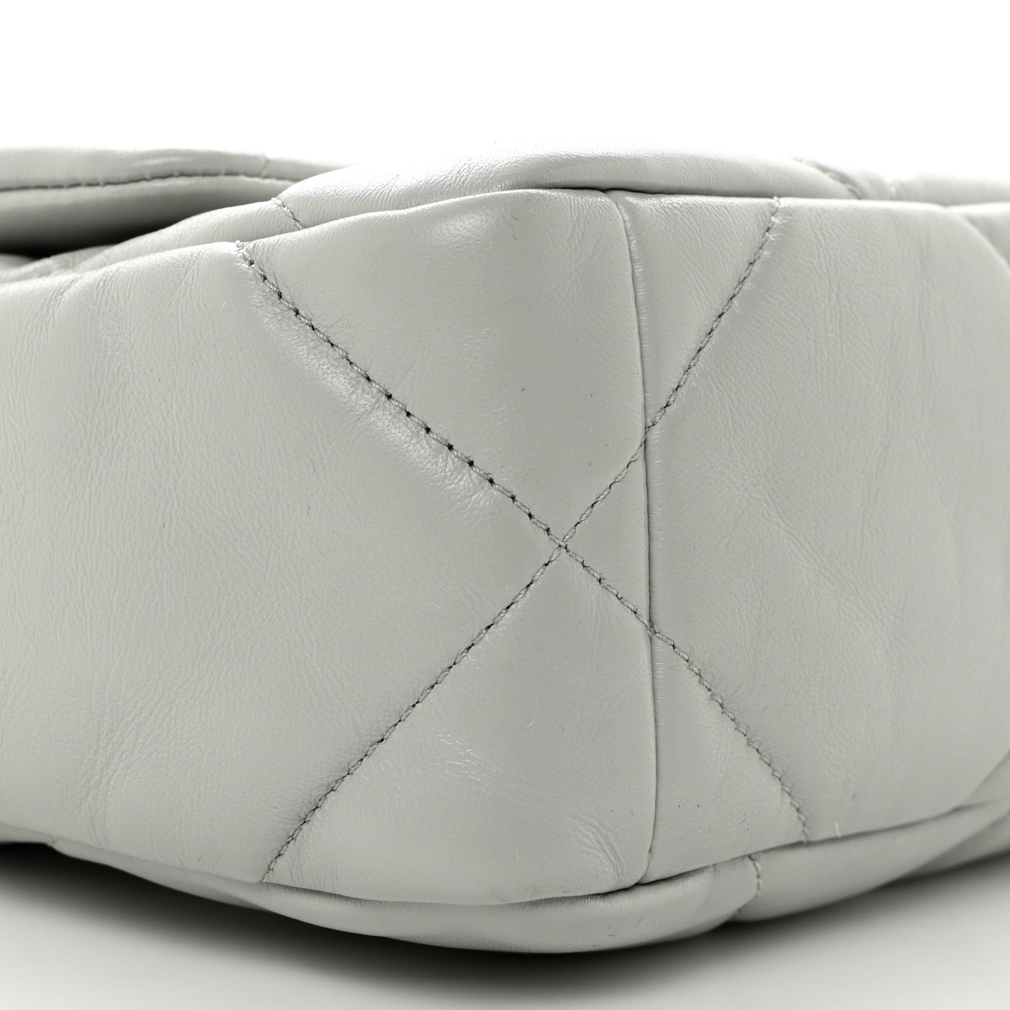 Lambskin Quilted Medium Chanel 19 Flap Light Blue