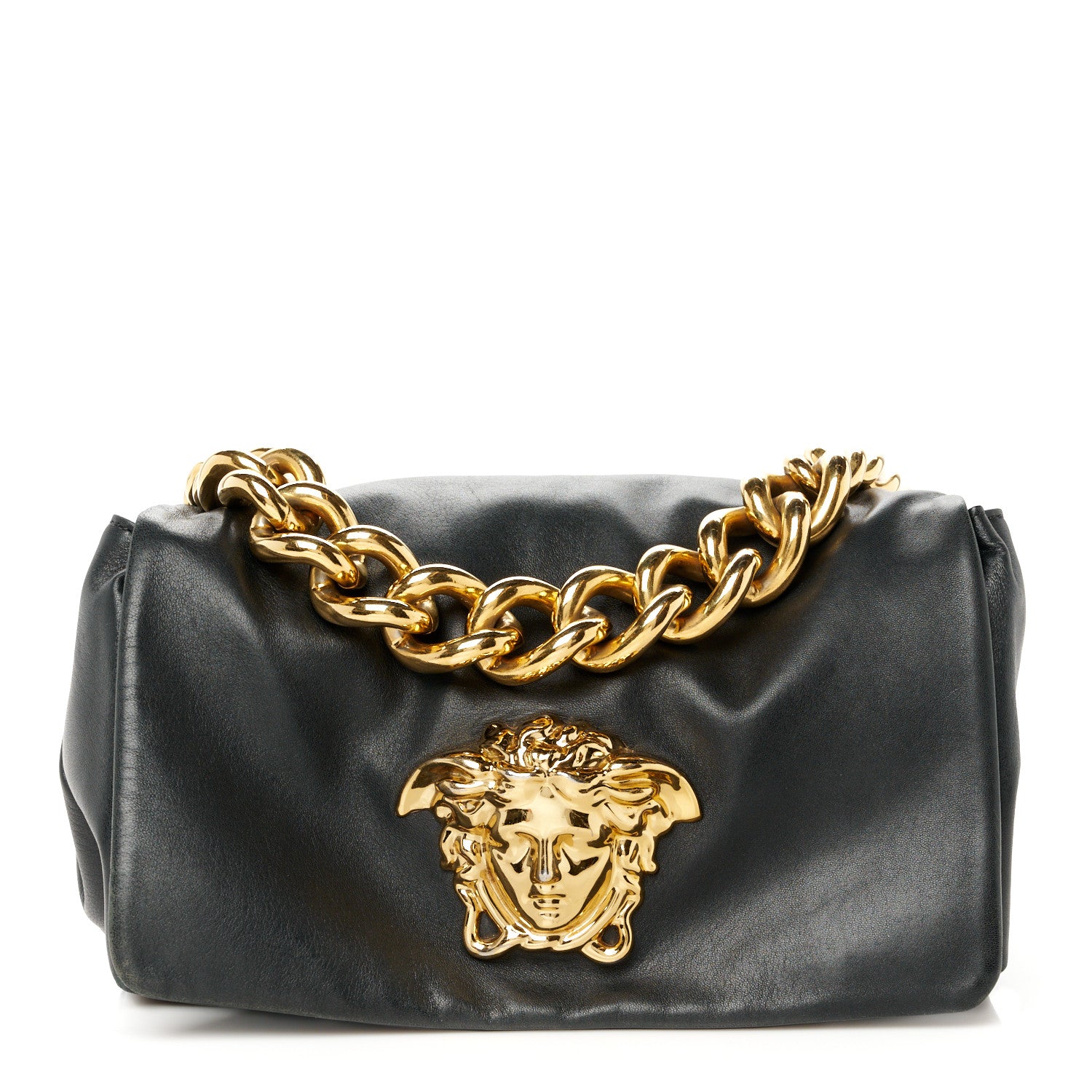 Versace Nappa Palazzo Sultan Shoulder Bag Black 1 of 11