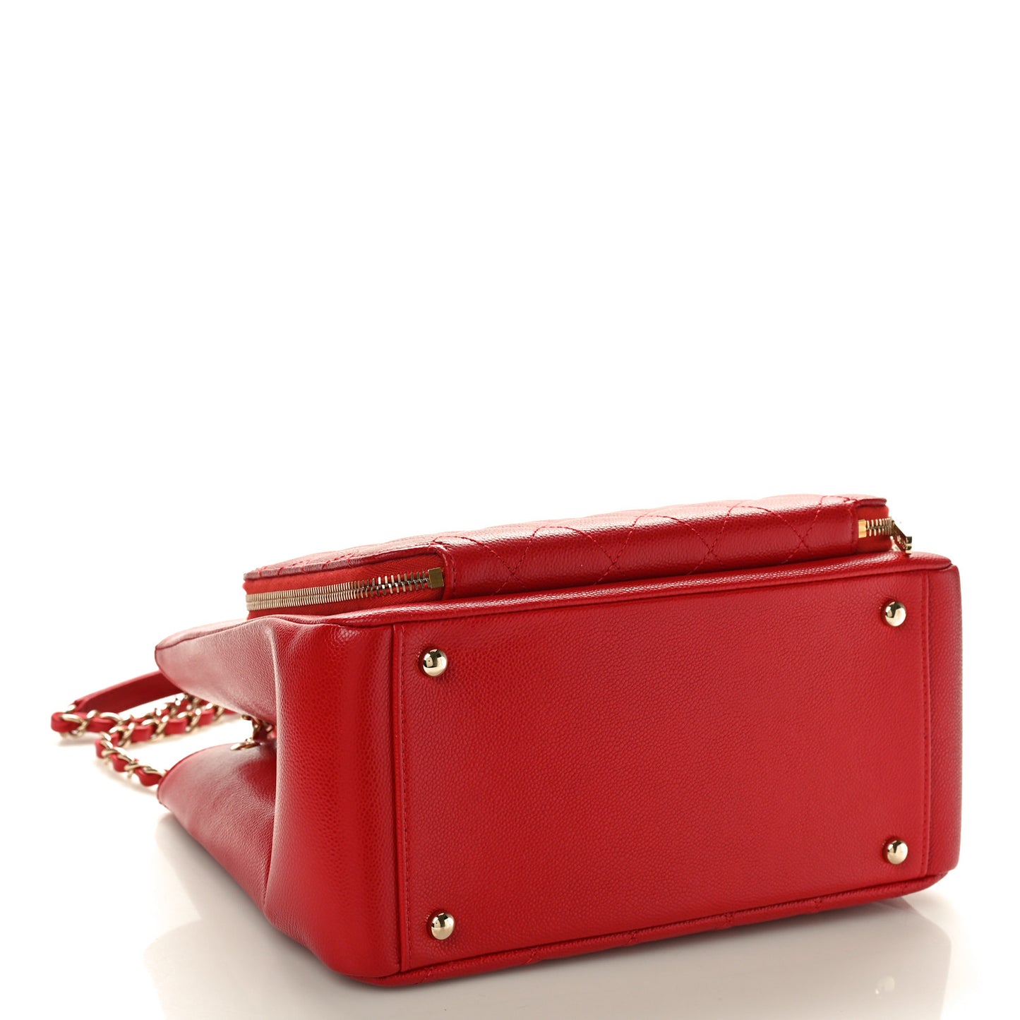 Caviar Quilted Small Business Affinity Shopping Bag Red