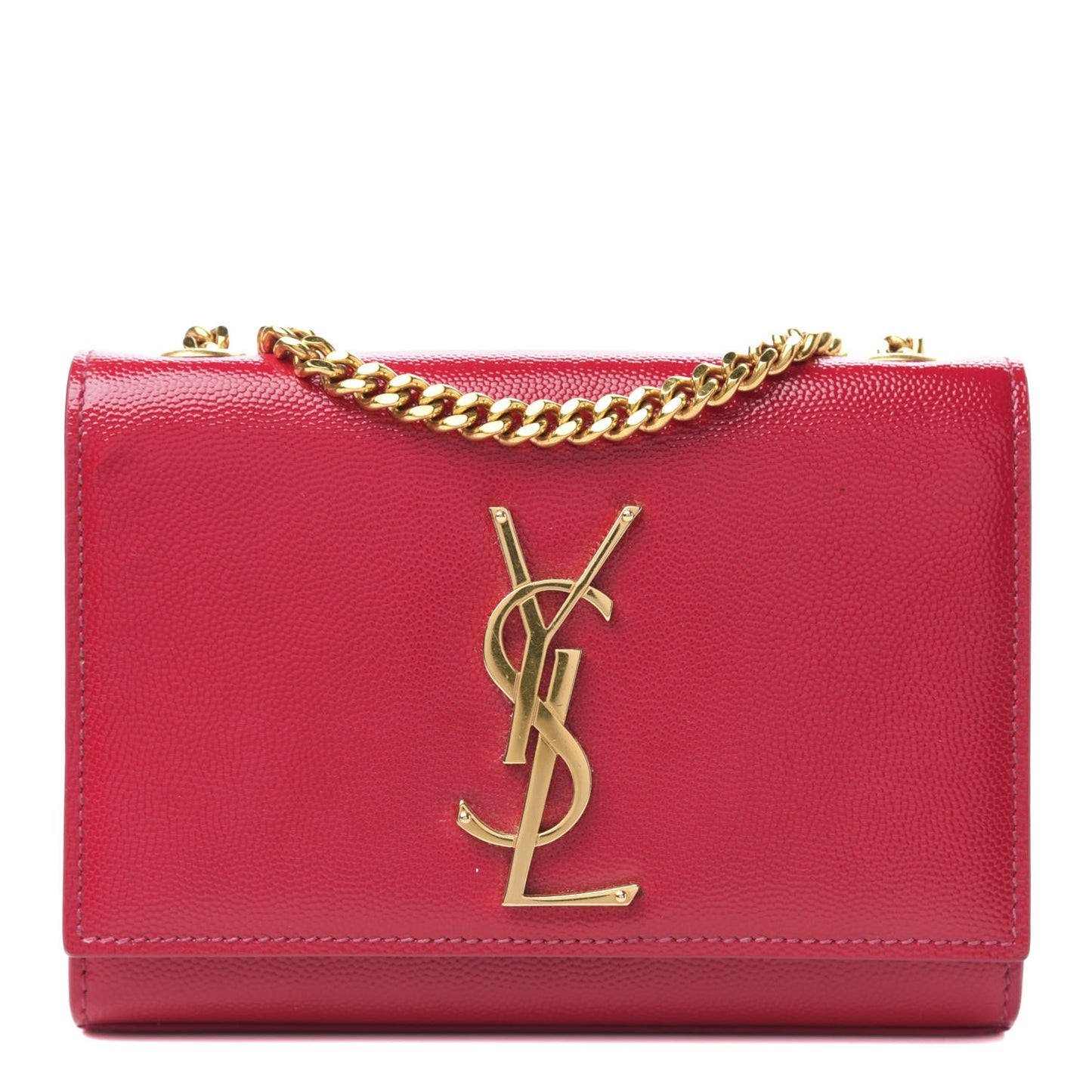 Grain De Poudre Small Classic Monogram Kate Satchel Lipstick Fuchsia