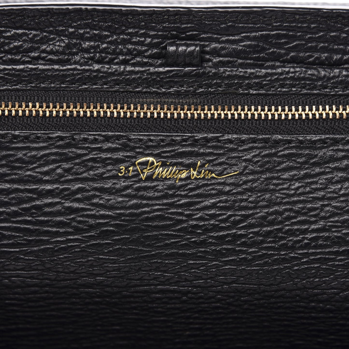 3.1 Textured Calfskin Large Pashli Satchel Black