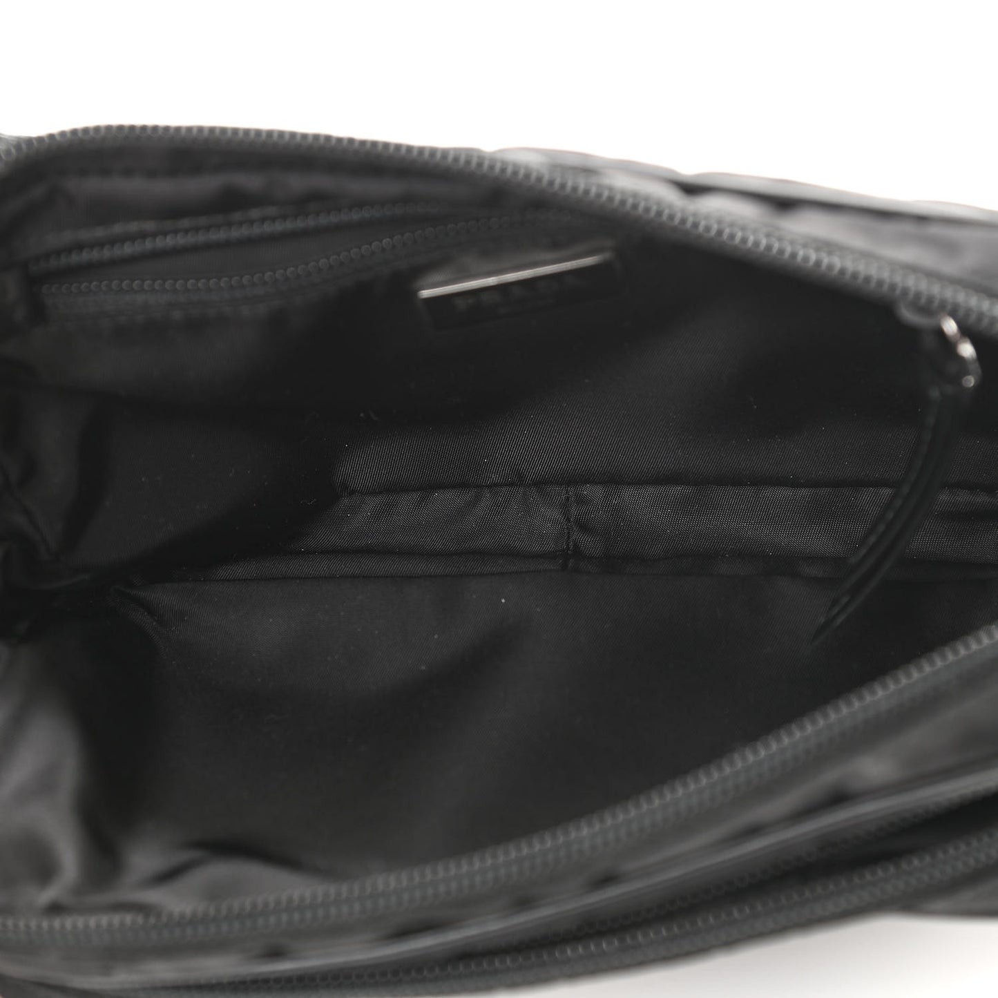 Tessuto Nylon Studded Belt Bag Black White