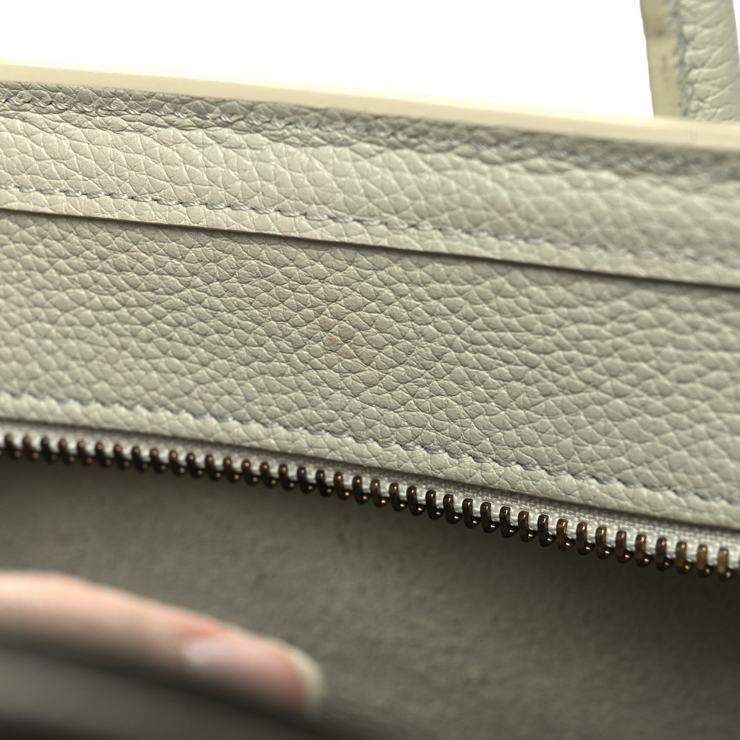 Celine Drummed Calfskin Nano Luggage Vert D'eau 14 of 18