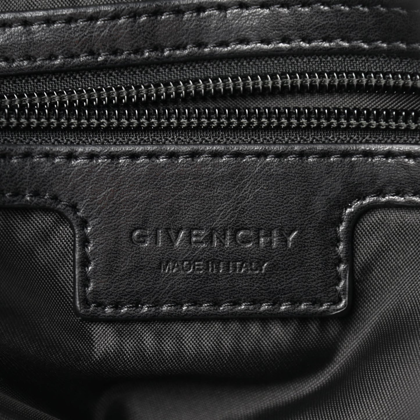 Calfskin MC3 Drawstring Backpack Bag Black Gold