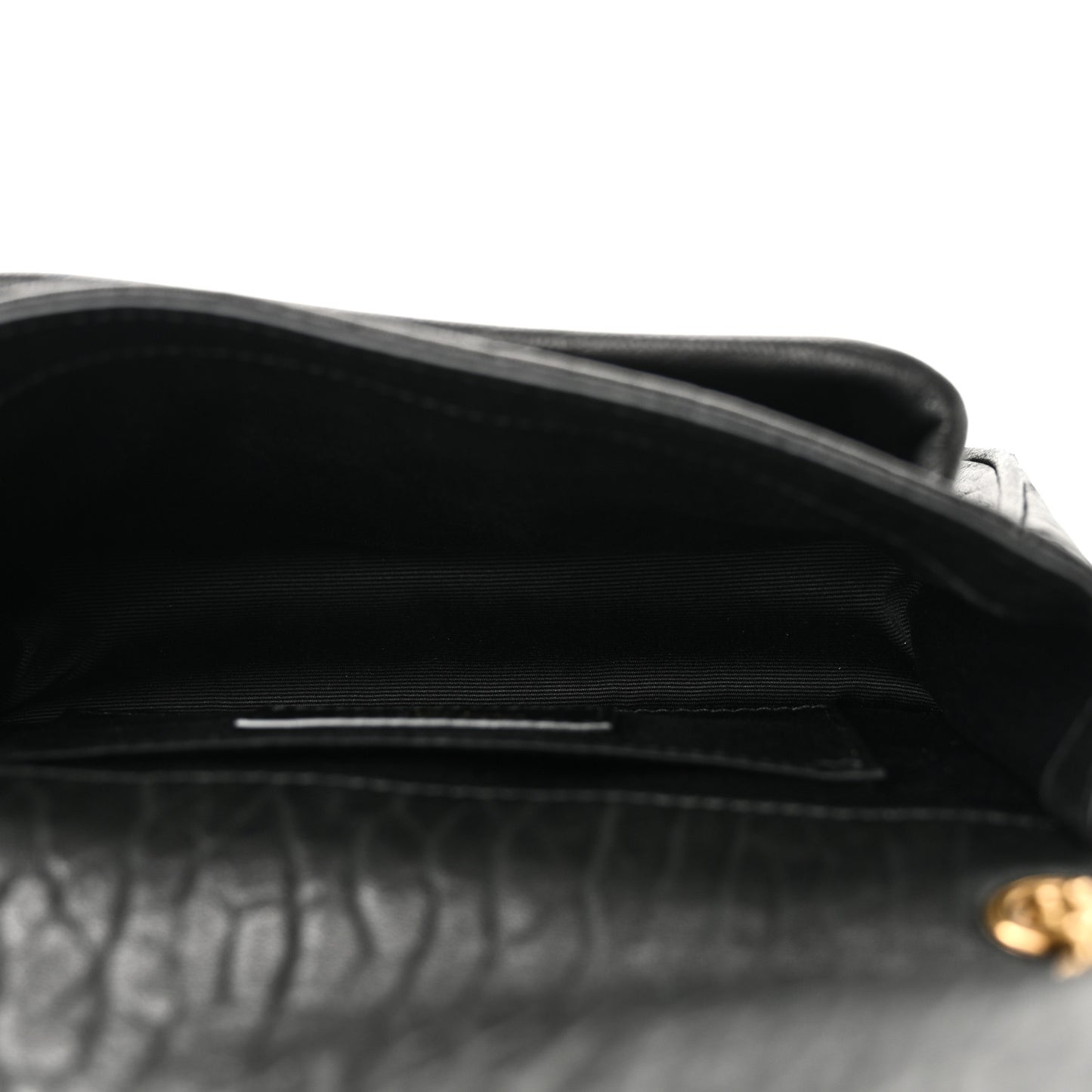 Grained Lambskin Monogram Mini Niki Chain Satchel Black