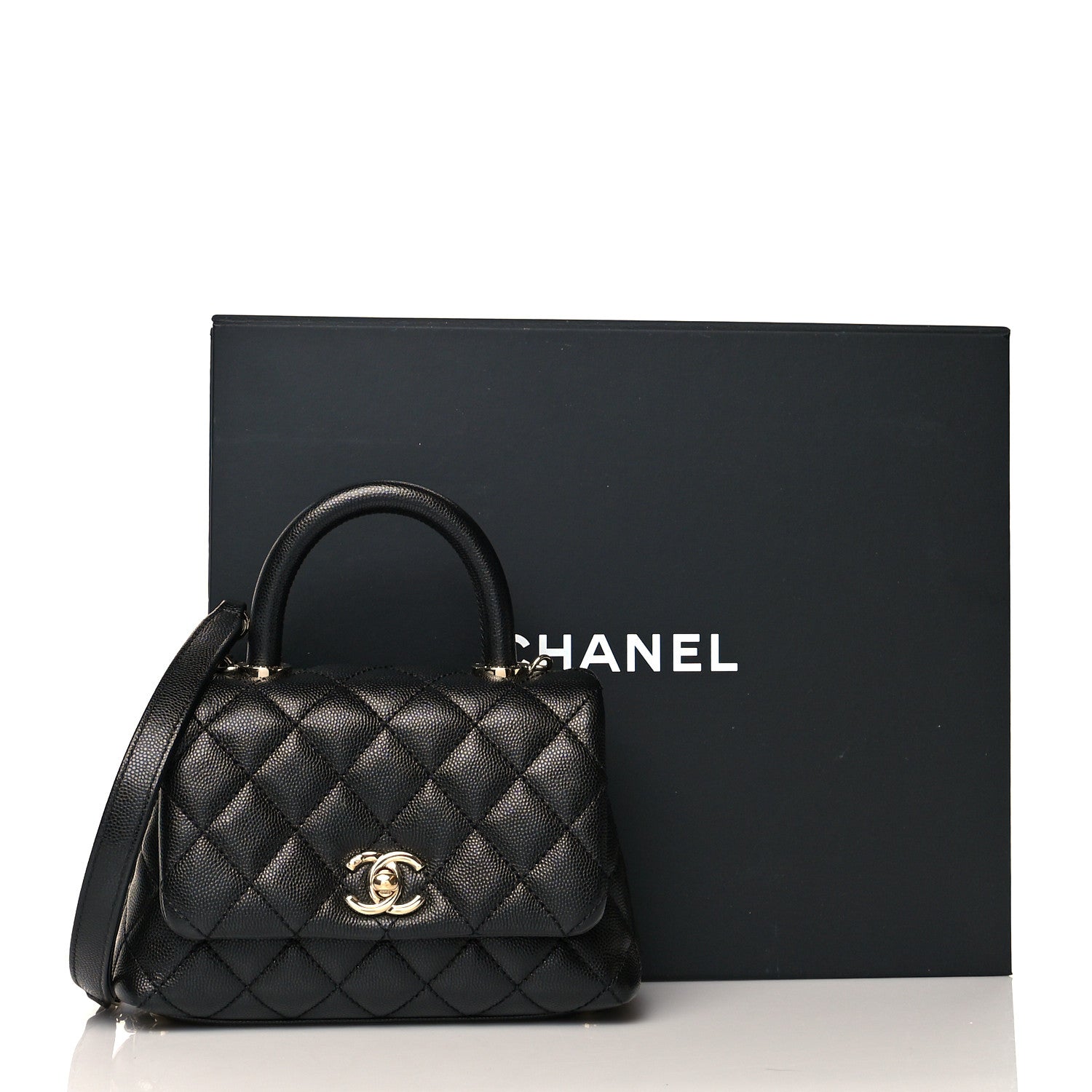 Chanel Caviar Quilted Extra Mini Coco Handle Flap Black 11 of 11