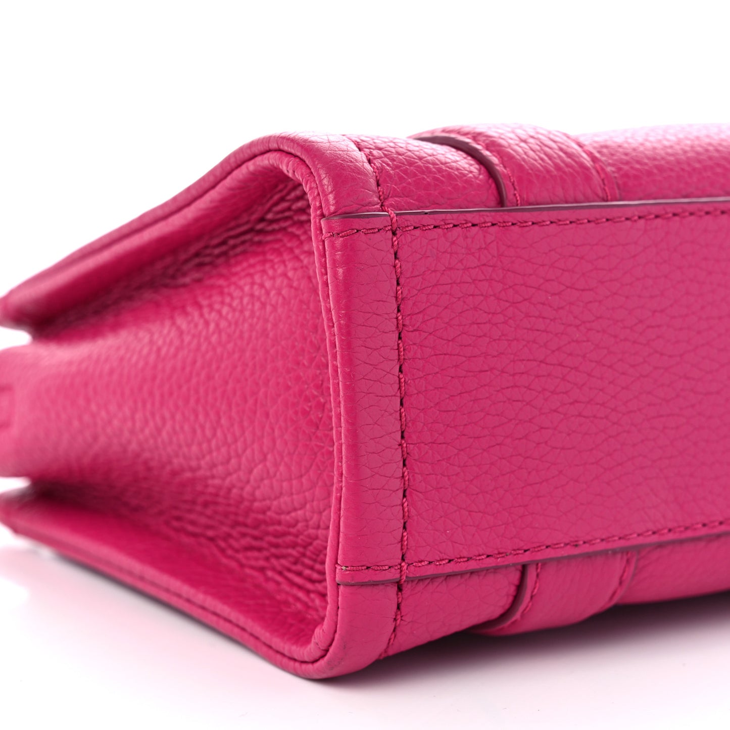 Grained Calfskin Mini The Tote Bag Lipstick Pink