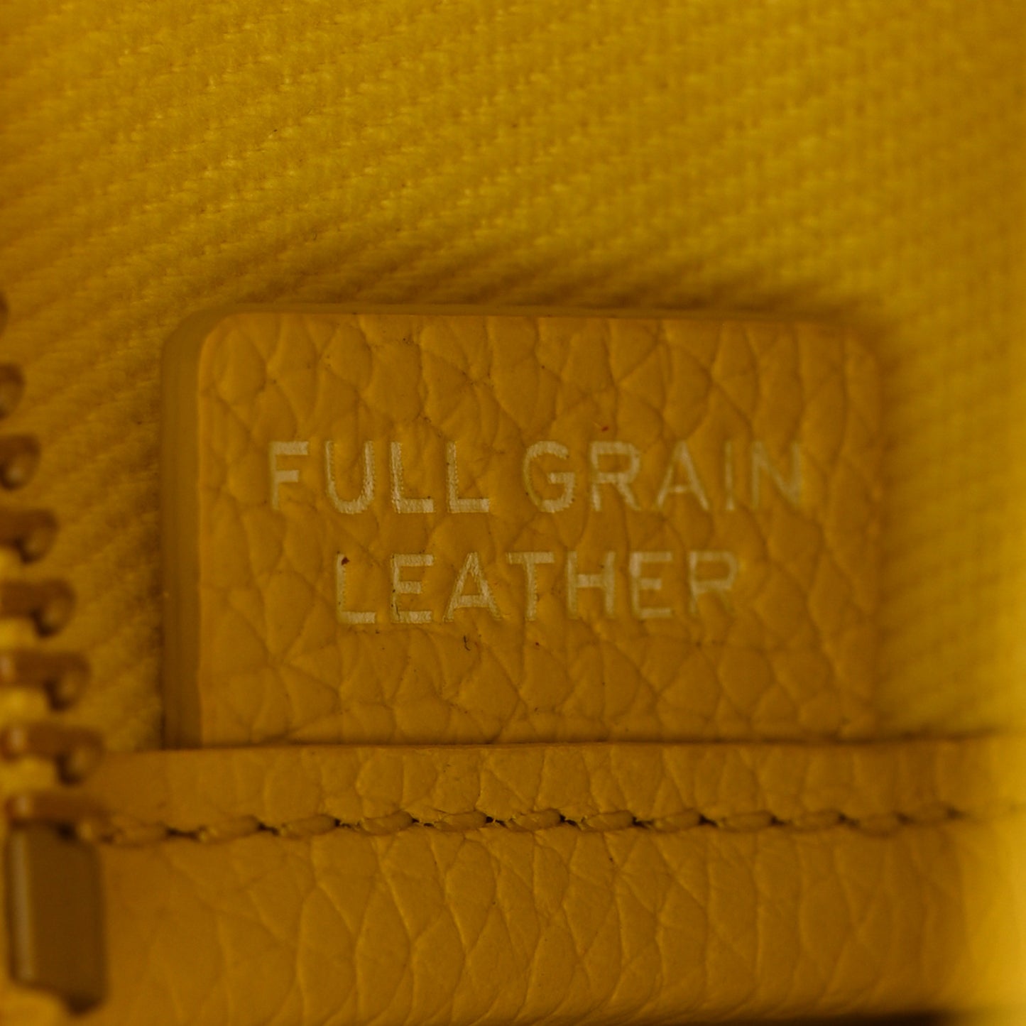 Grained Calfskin Small The Tote Bag Yellow