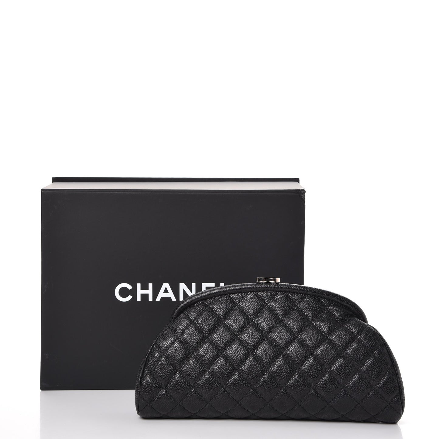 Caviar Quilted Timeless Clutch Black