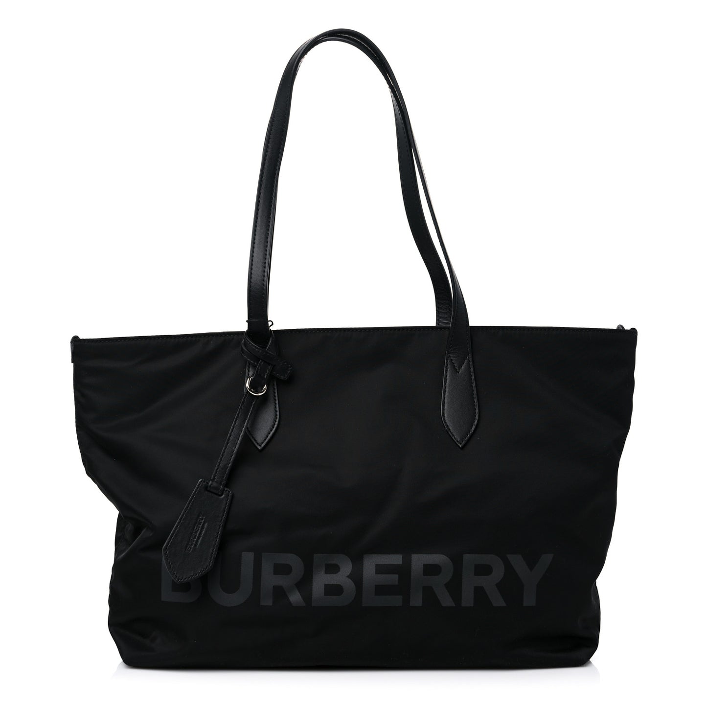 Nylon Logo Tote Bag Black