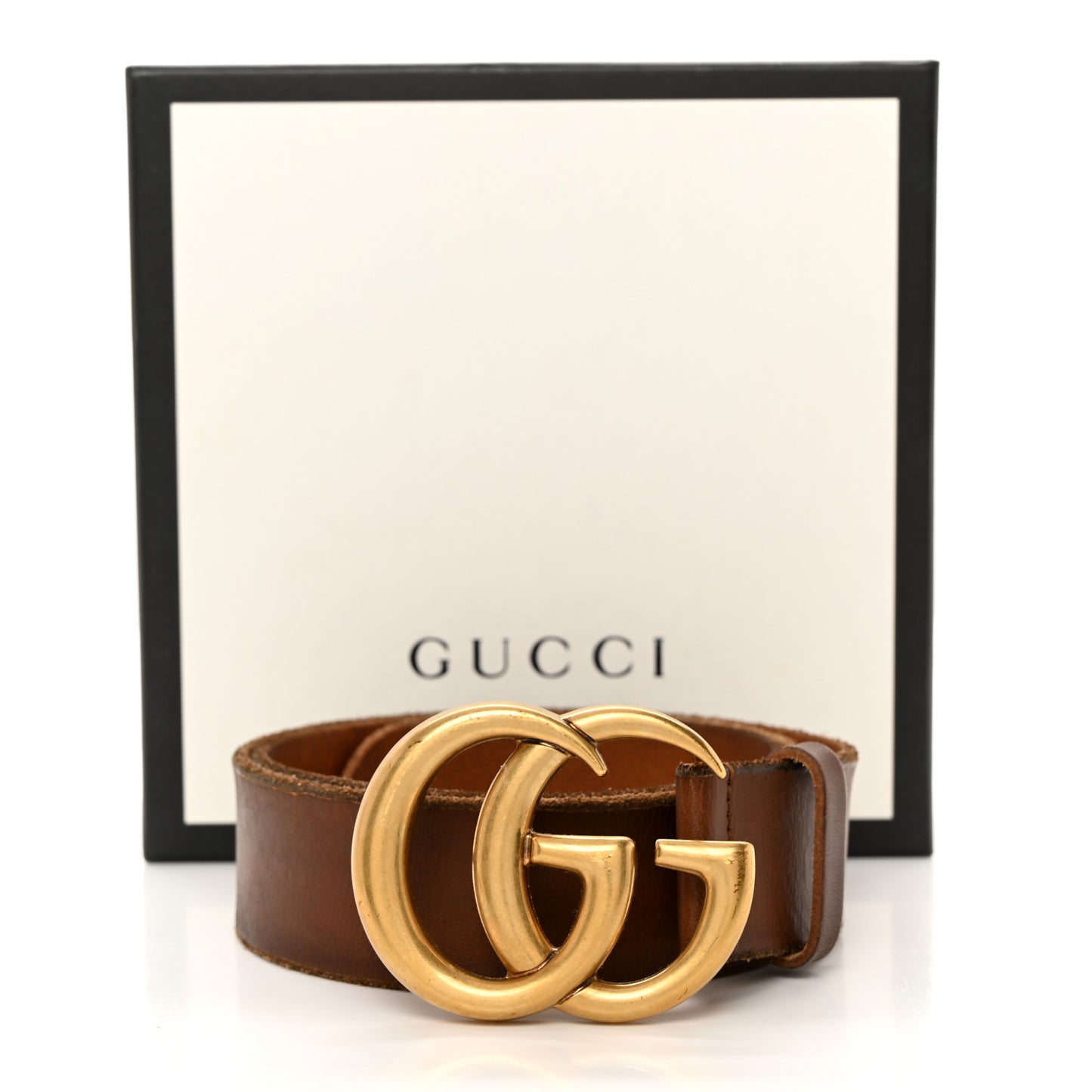 Faded Calfskin Double G 40mm Belt 80 32 Cuir