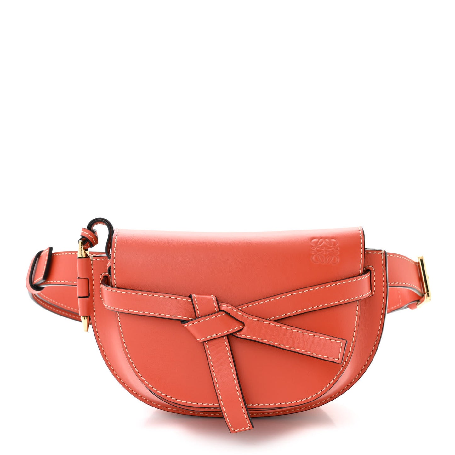 Calfskin Mini Gate Belt Bag Orange