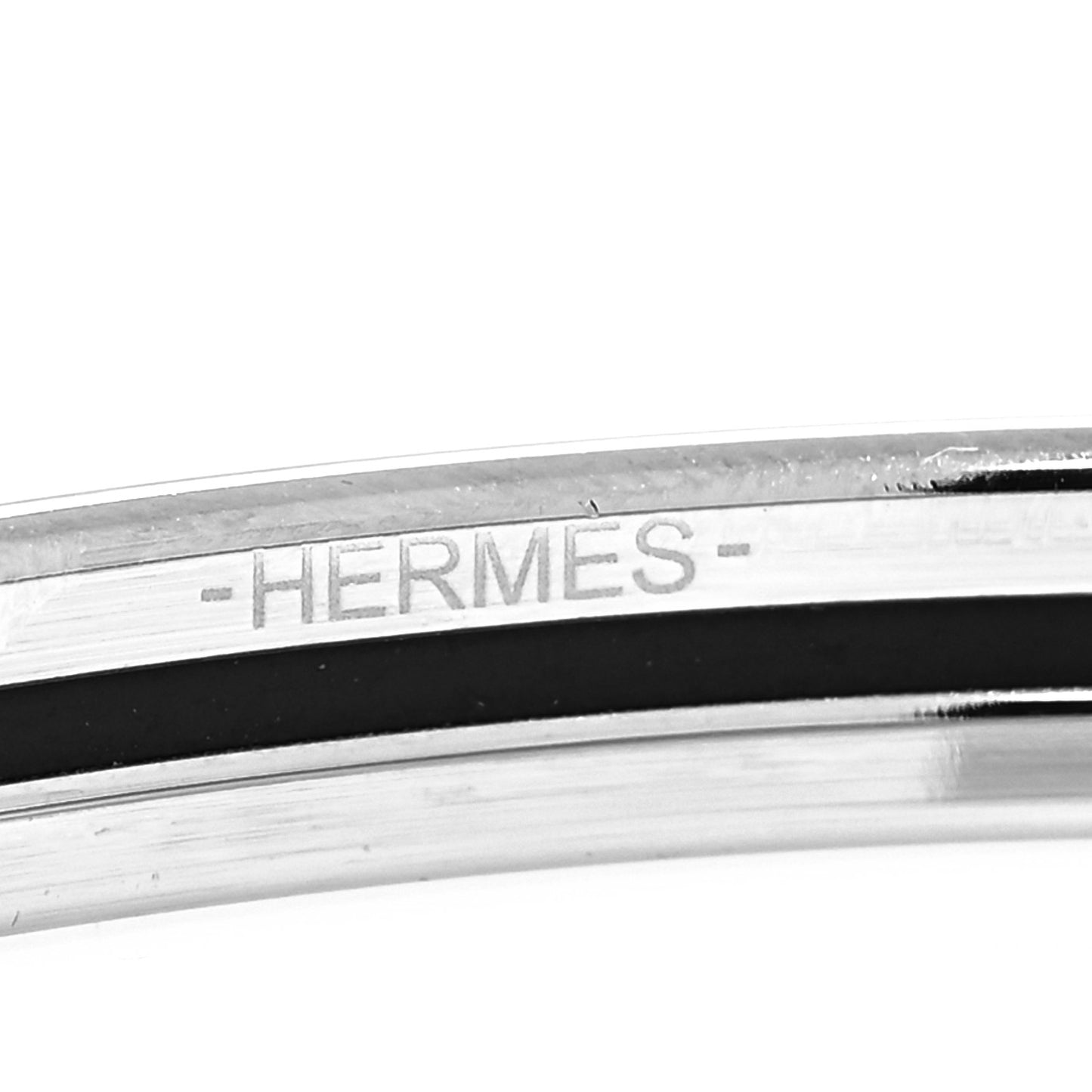 Enamel Printed Extra Narrow Bracelet Black