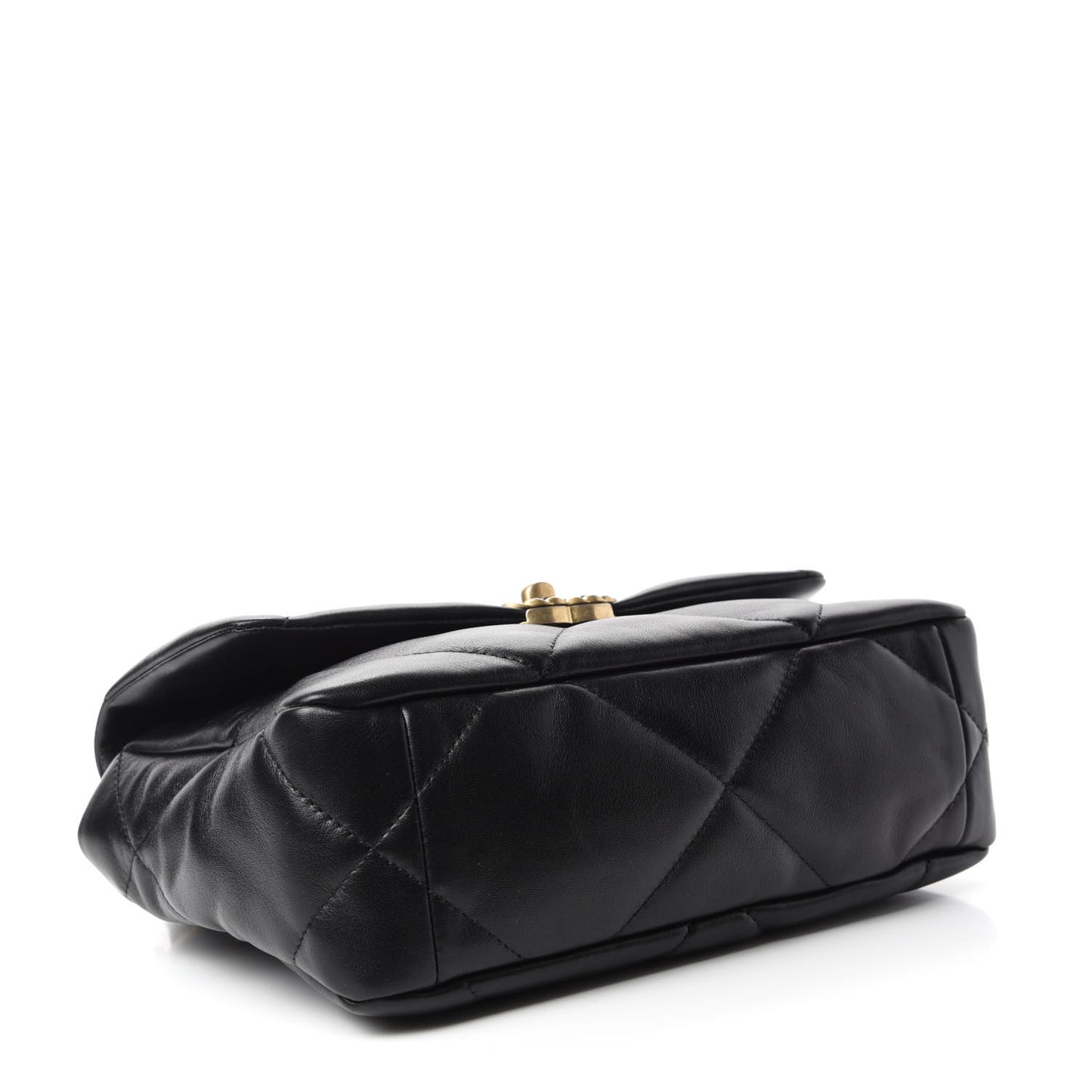 Lambskin Quilted Medium 19 Flap Black