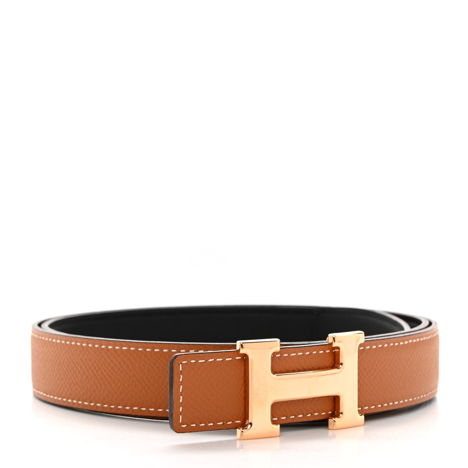Hermes Swift Epsom 24mm Mini H Belt 95 38 Black Gold 2 of 7