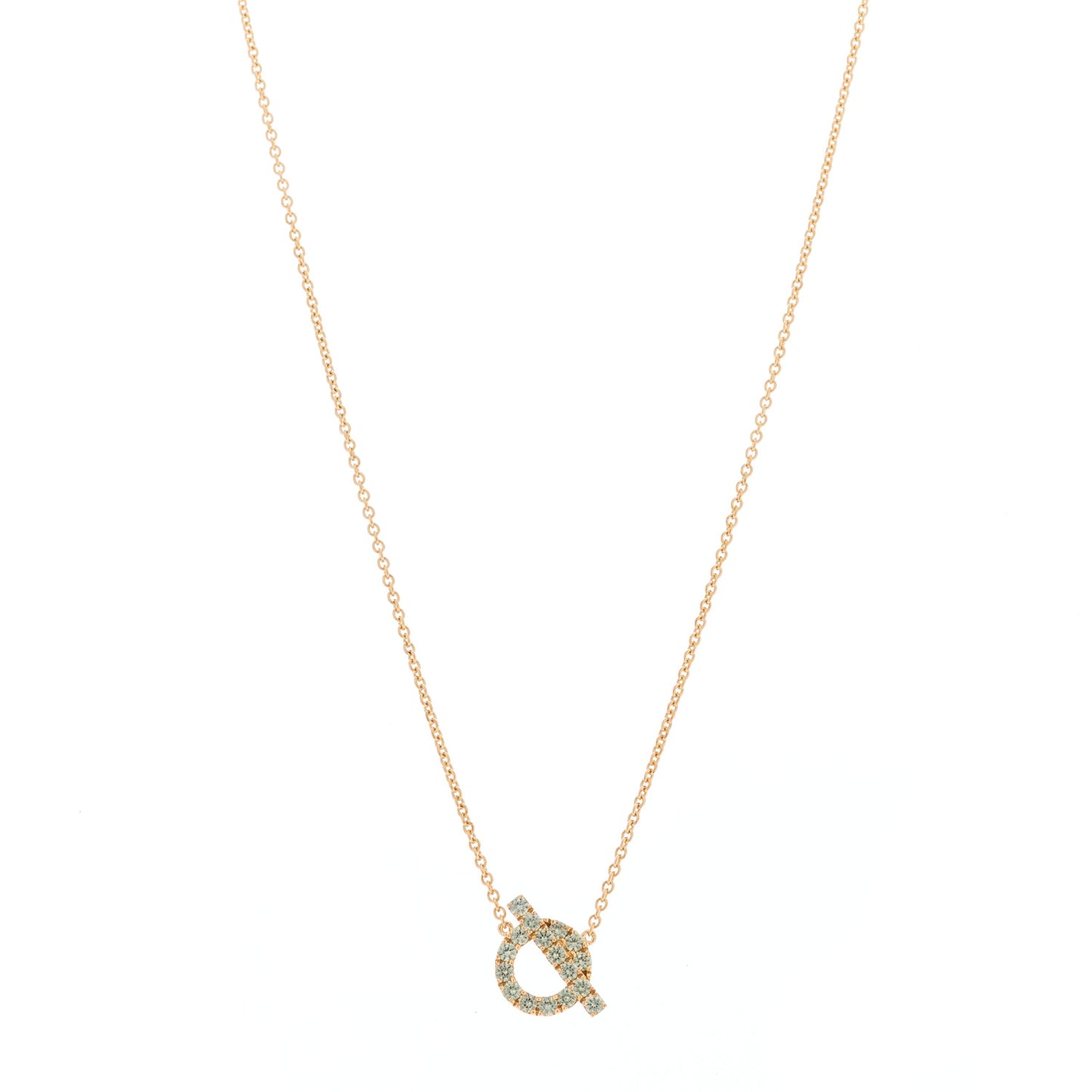 18K Rose Gold Green Sapphire Finesse Pendant Necklace