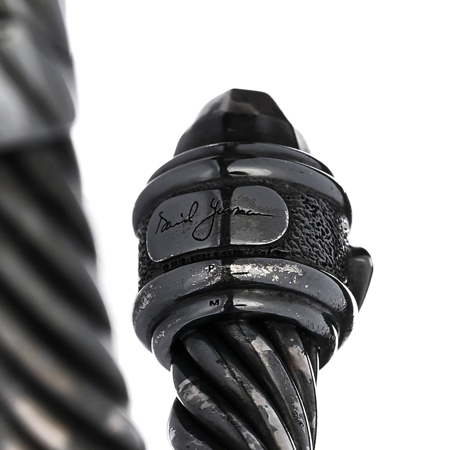 Blackened Sterling Silver 9mm Renaissance Cable Bracelet