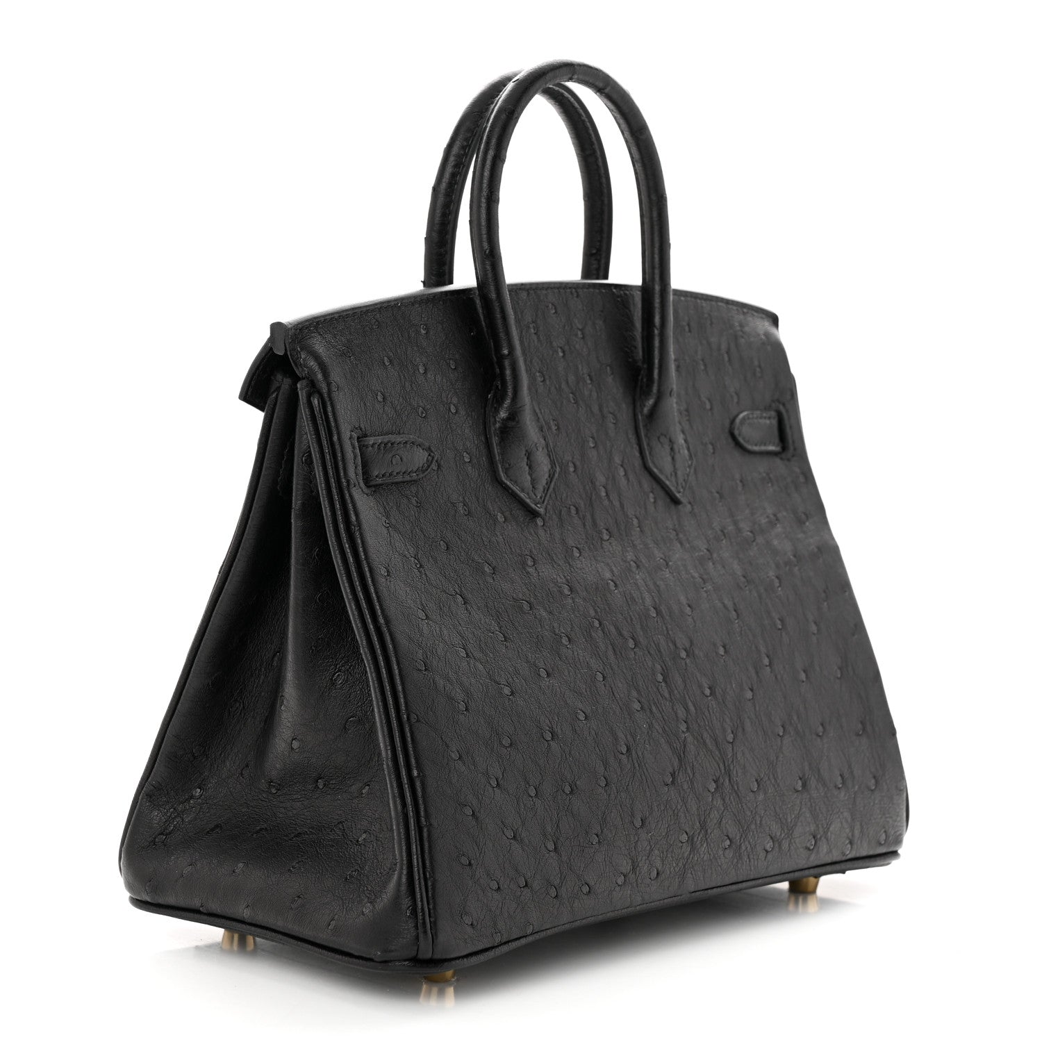 Hermes Ostrich Birkin 25 Black 3 of 10