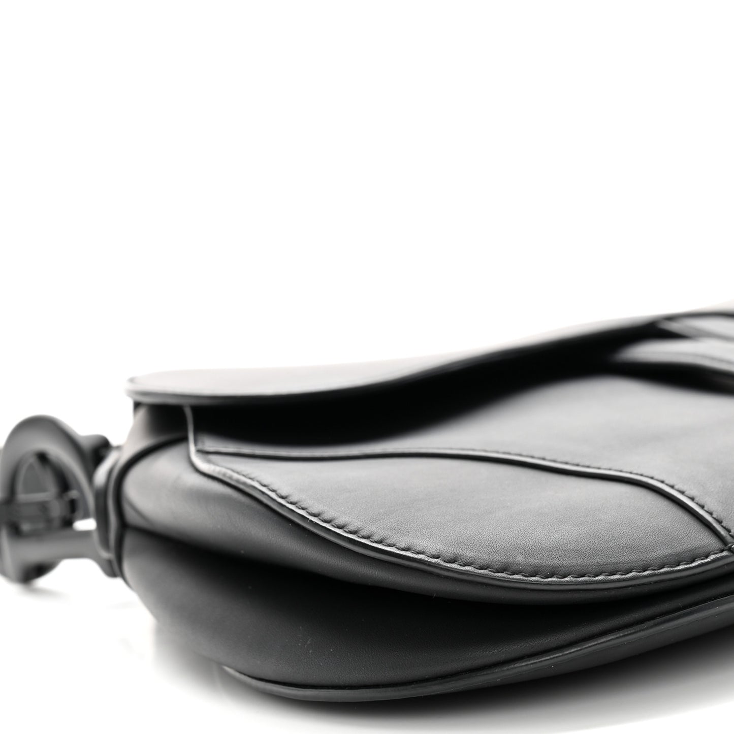 Ultra Matte Calfskin Saddle Bag Black