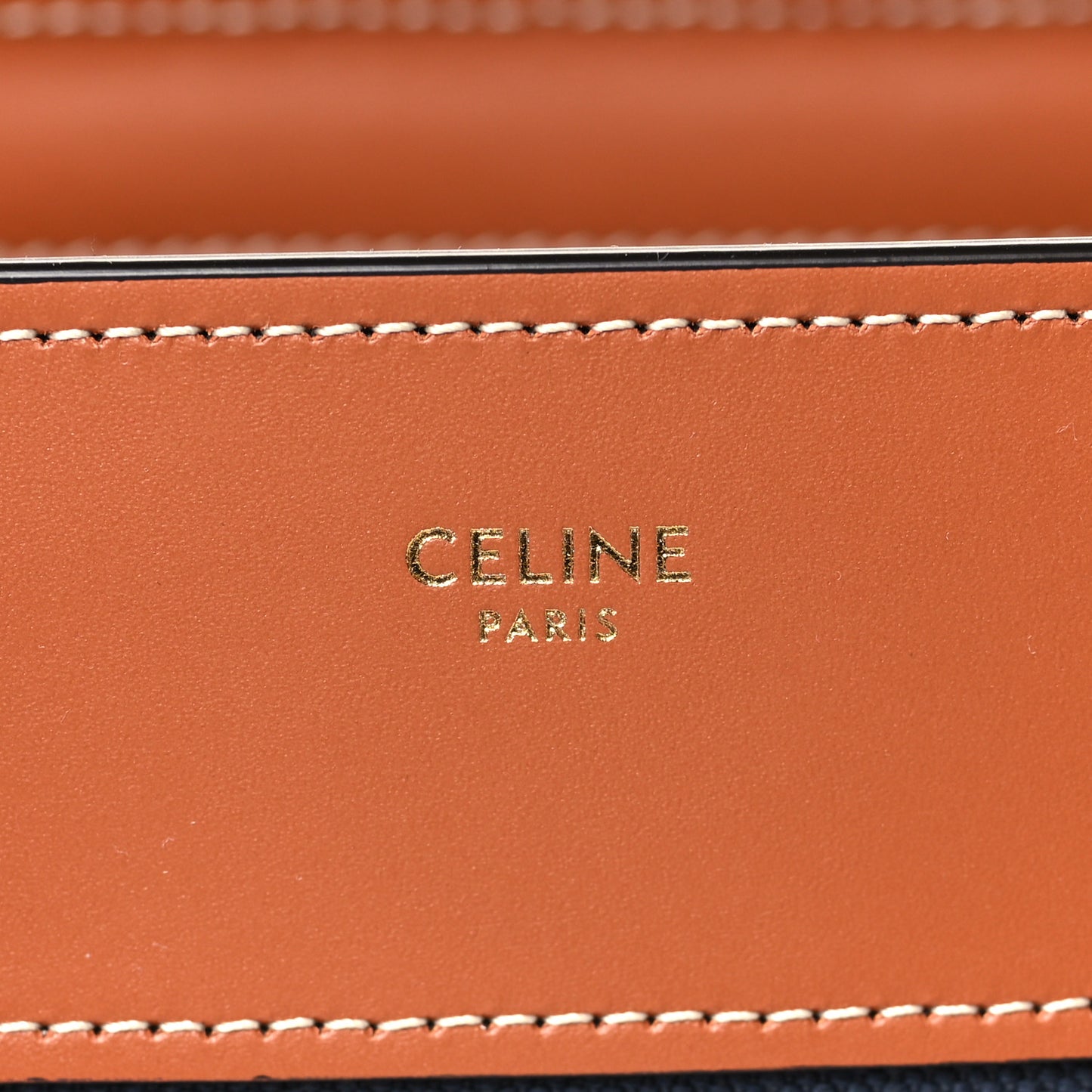 Textile Smooth Calfskin Micro Luggage Navy Tan