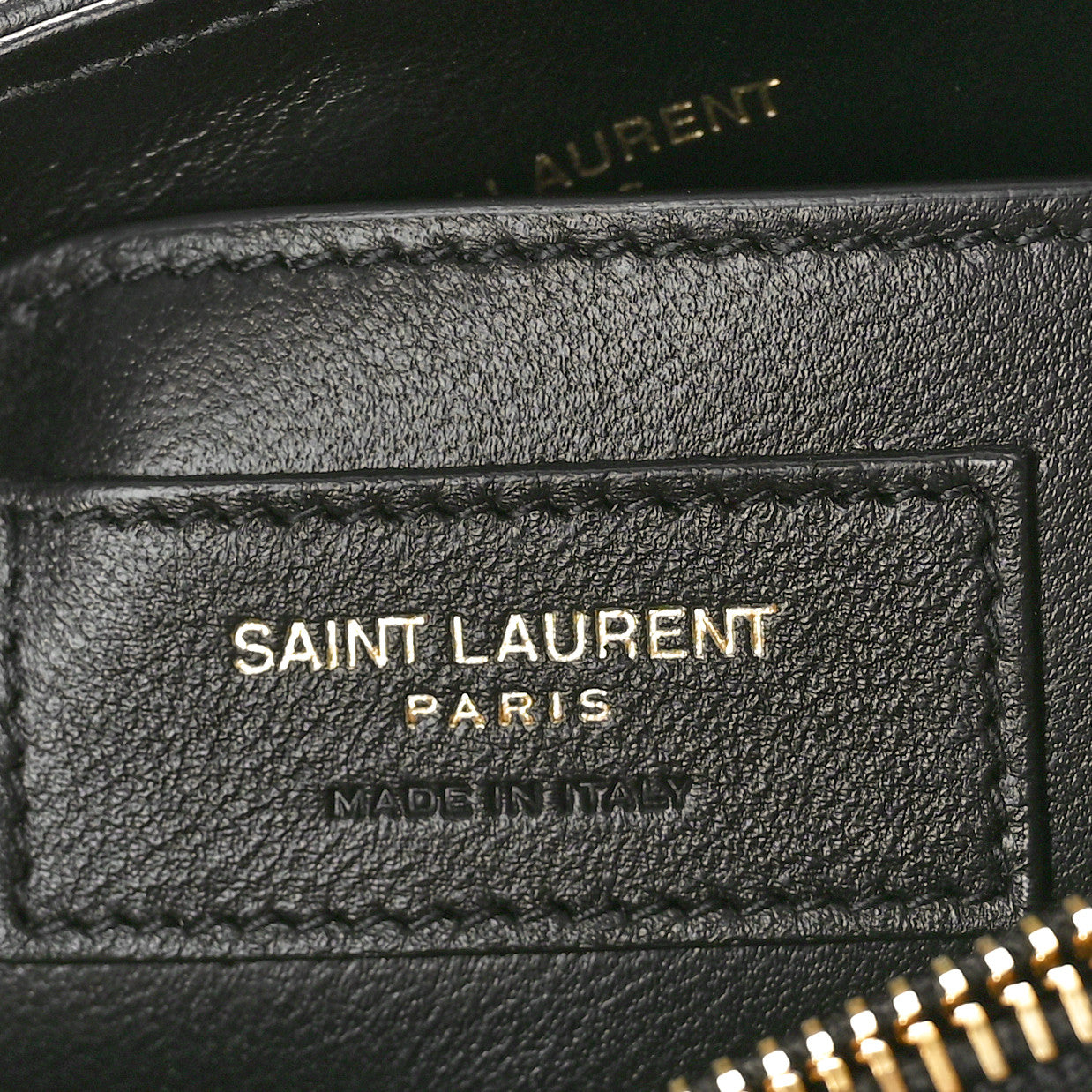 Calfskin Y Quilted Monogram Small Loulou Chain Satchel Black