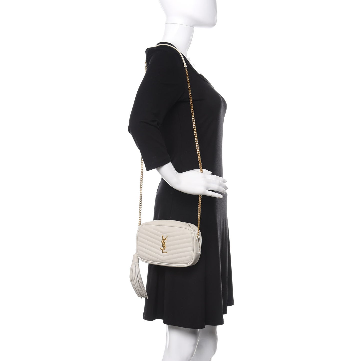 Grain De Poudre Matelasse Monogram Mini Lou Camera Bag Crema Soft