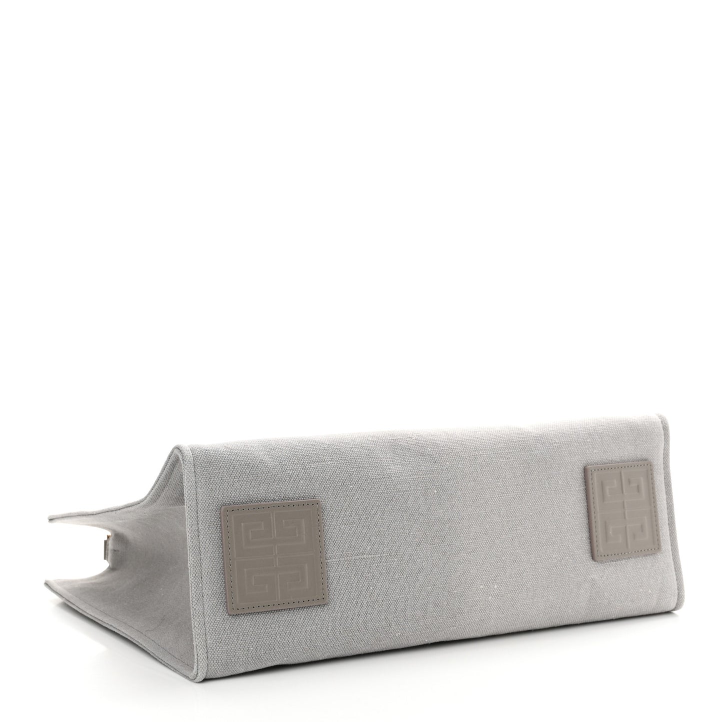Canvas Embroidered Medium G-Tote Grey Pink