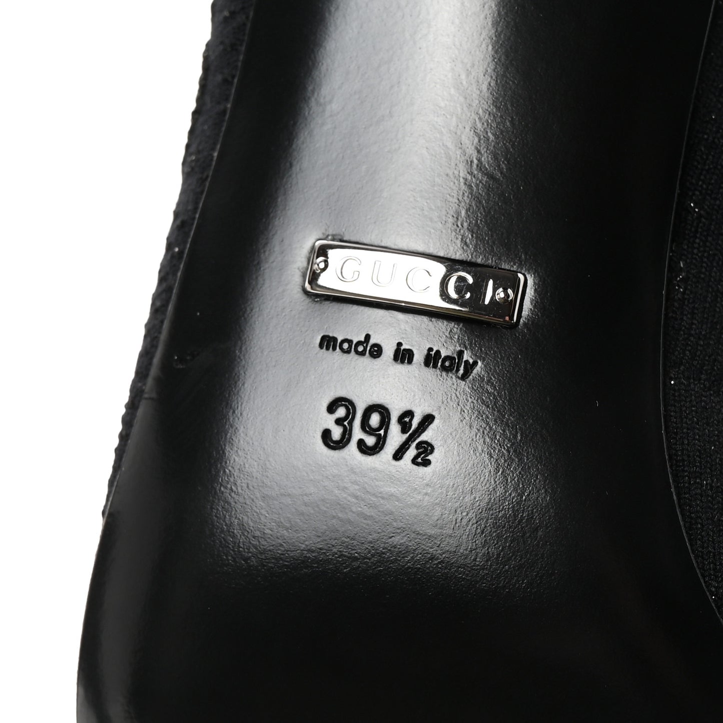 Technical Jersey Knit GG Monogram Square G 75mm Ankle Boots 39.5 Black