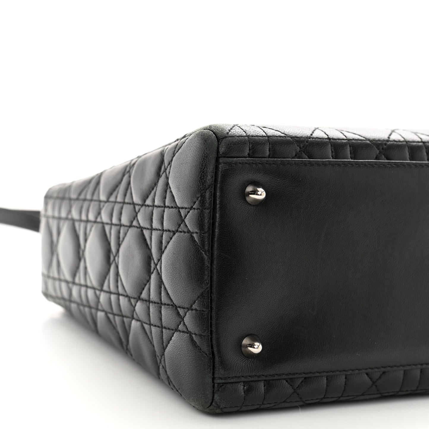 Lambskin Cannage Medium Lady Dior Black